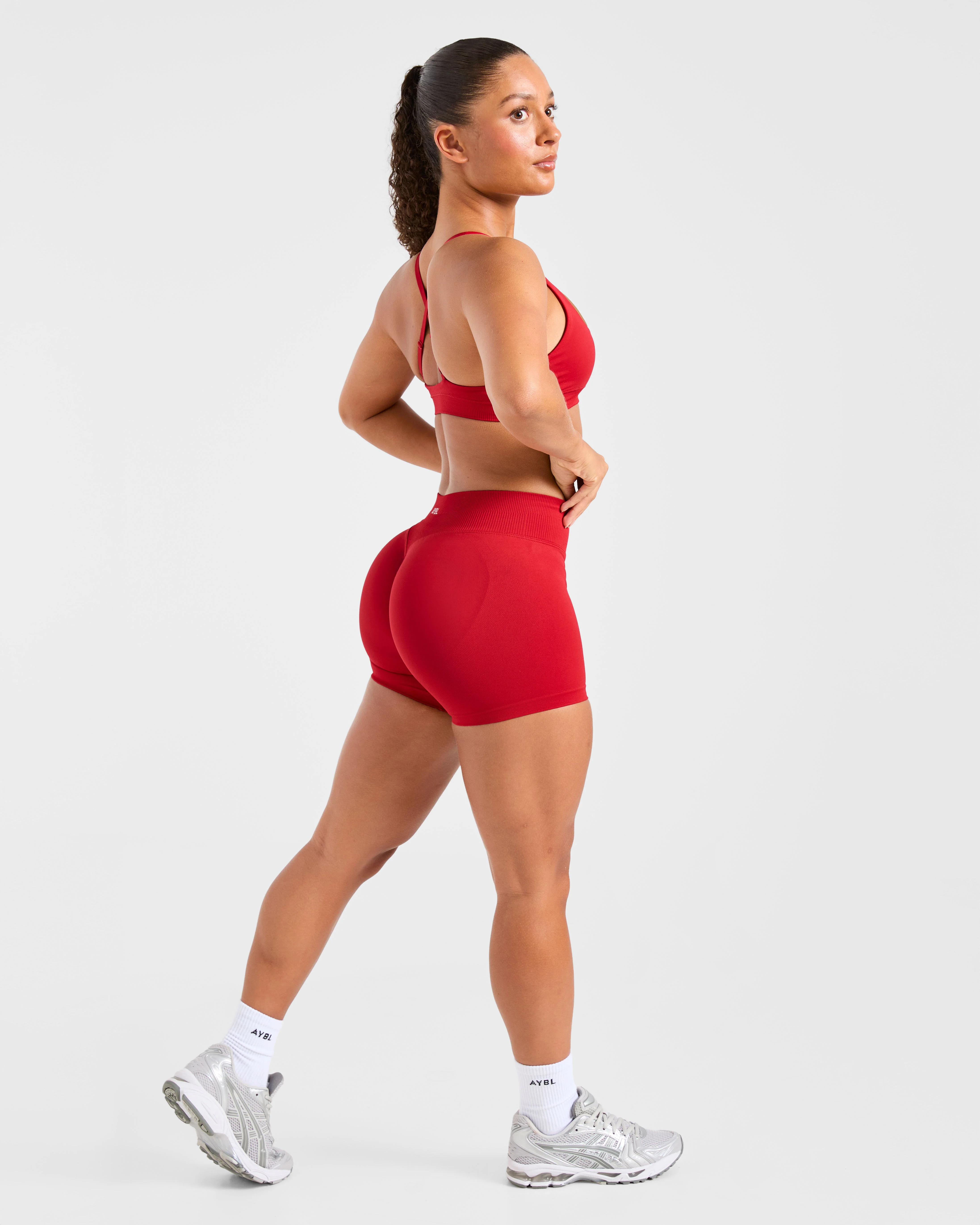 Enhance Seamless Shorts | 3.5" - Red - Image 4