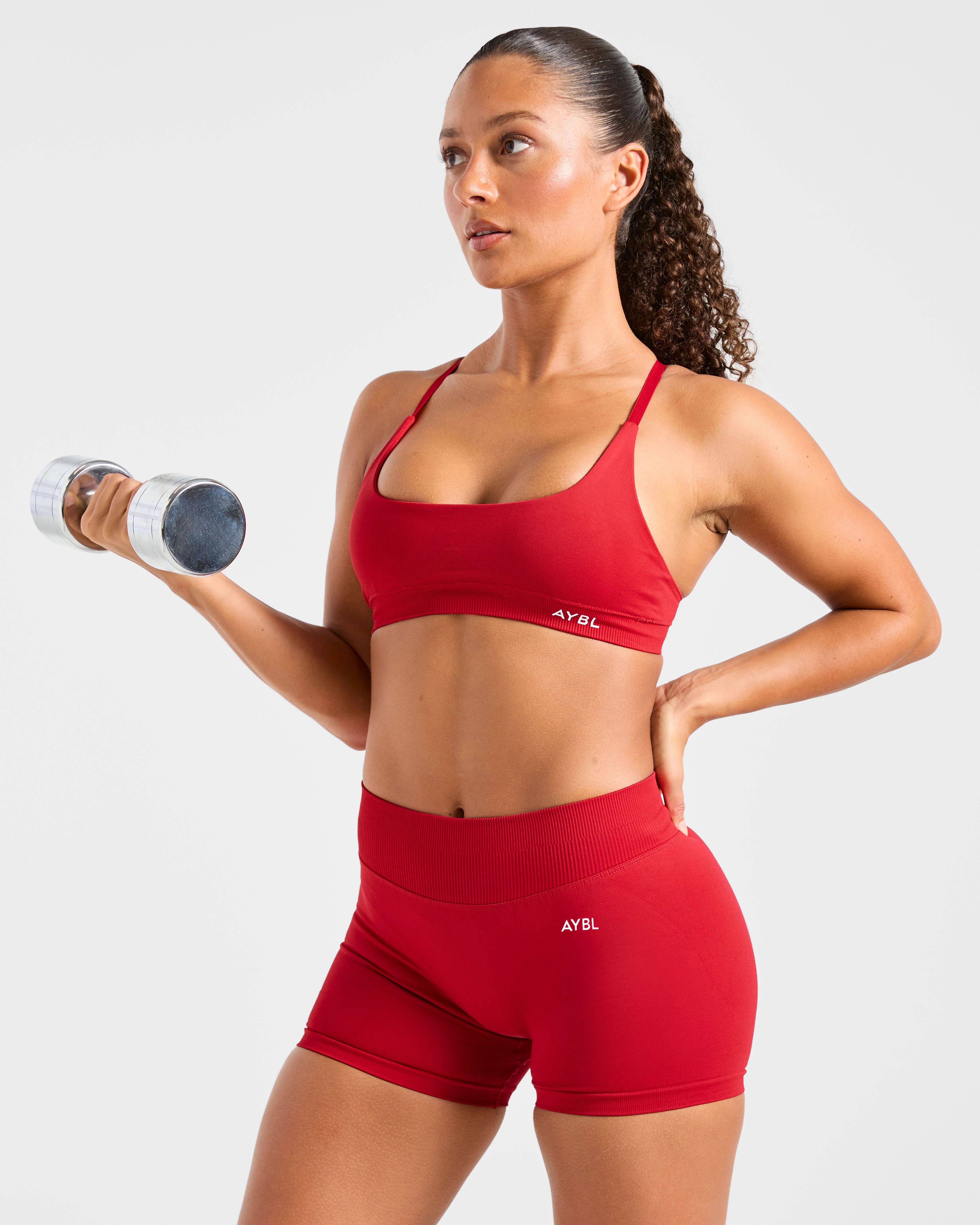 Enhance Seamless Shorts | 3.5" - Red - Image 7