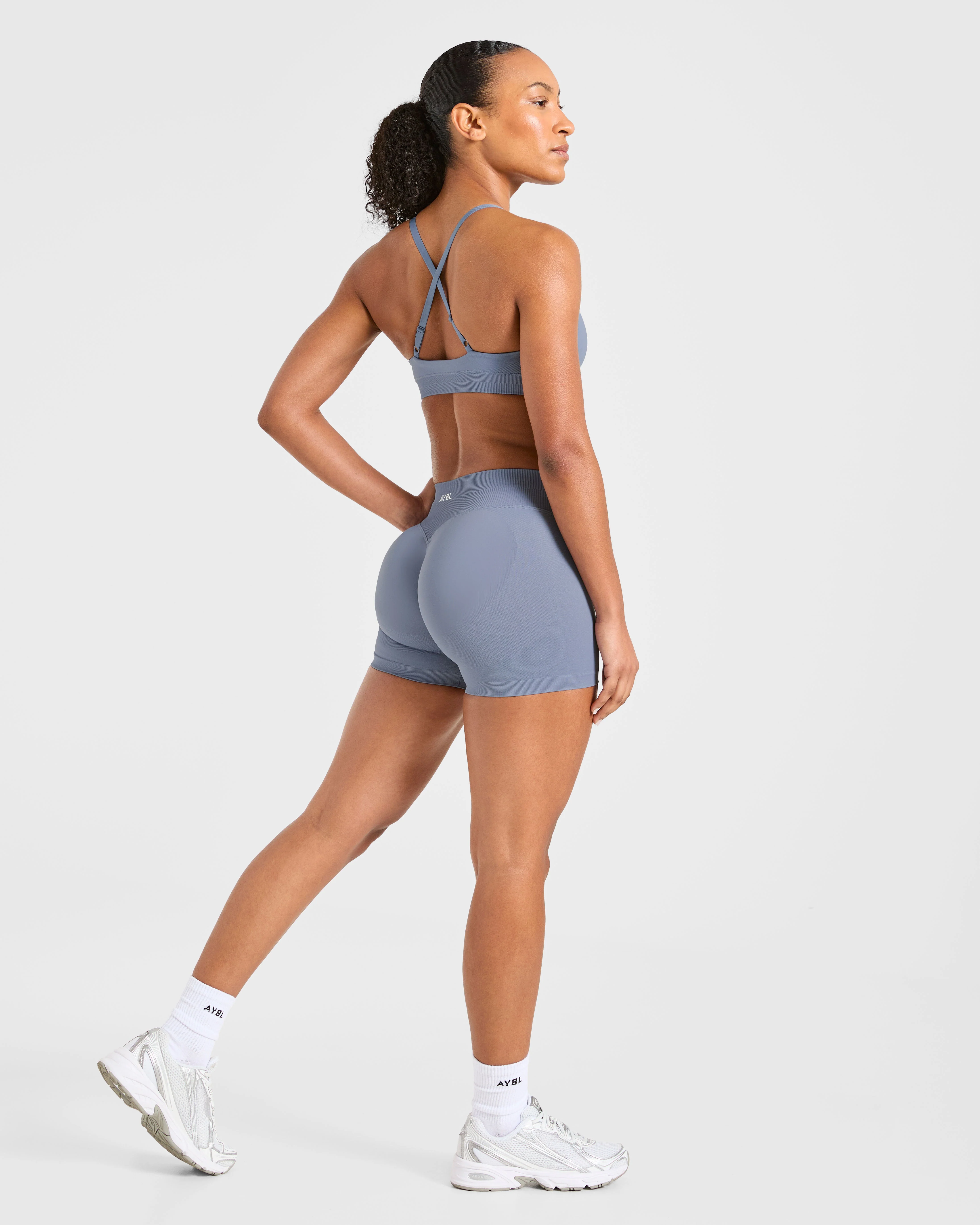 Enhance Seamless Shorts | 3.5" - Slate Blue - Image 4