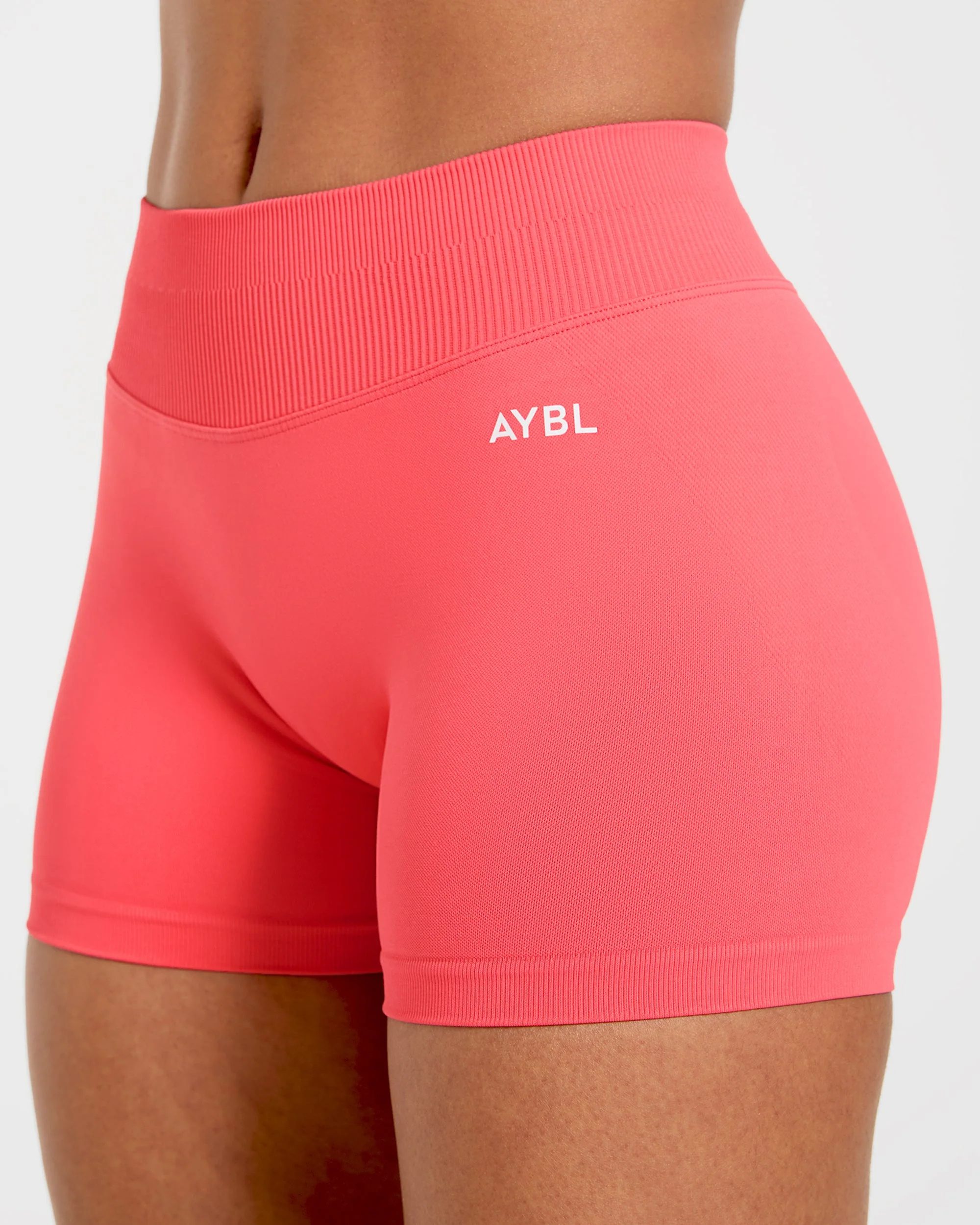 Enhance Seamless Shorts | 3.5" - Summer Coral - Image 5