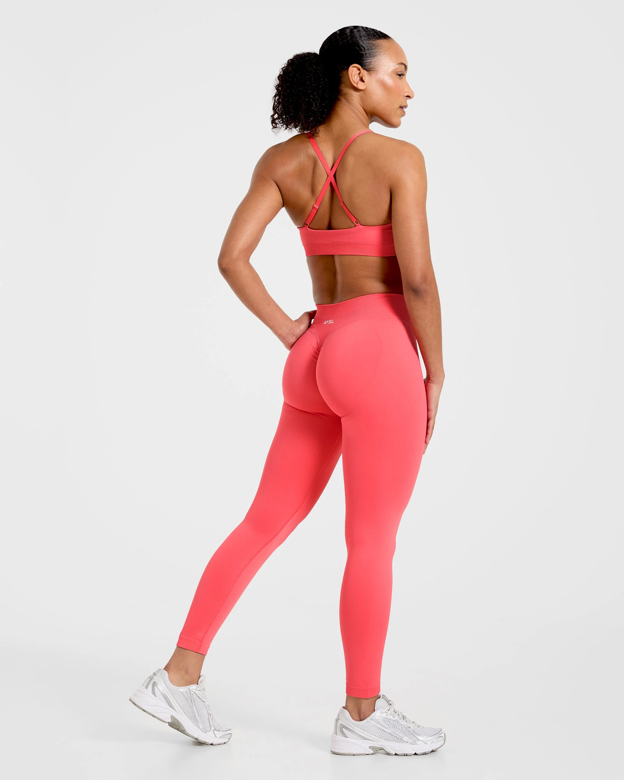 Enhance Seamless Sports Bra - Summer Coral - Image 4