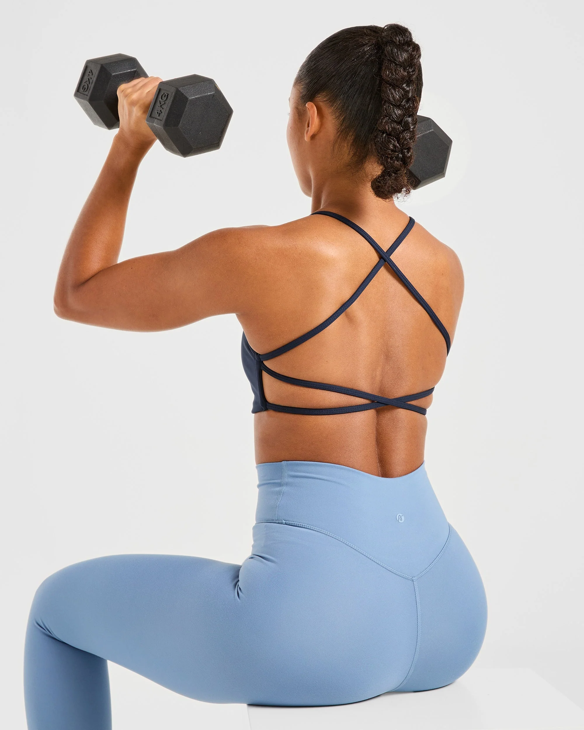 Essential Crossback Sports Bra - Deep Navy - Image 7