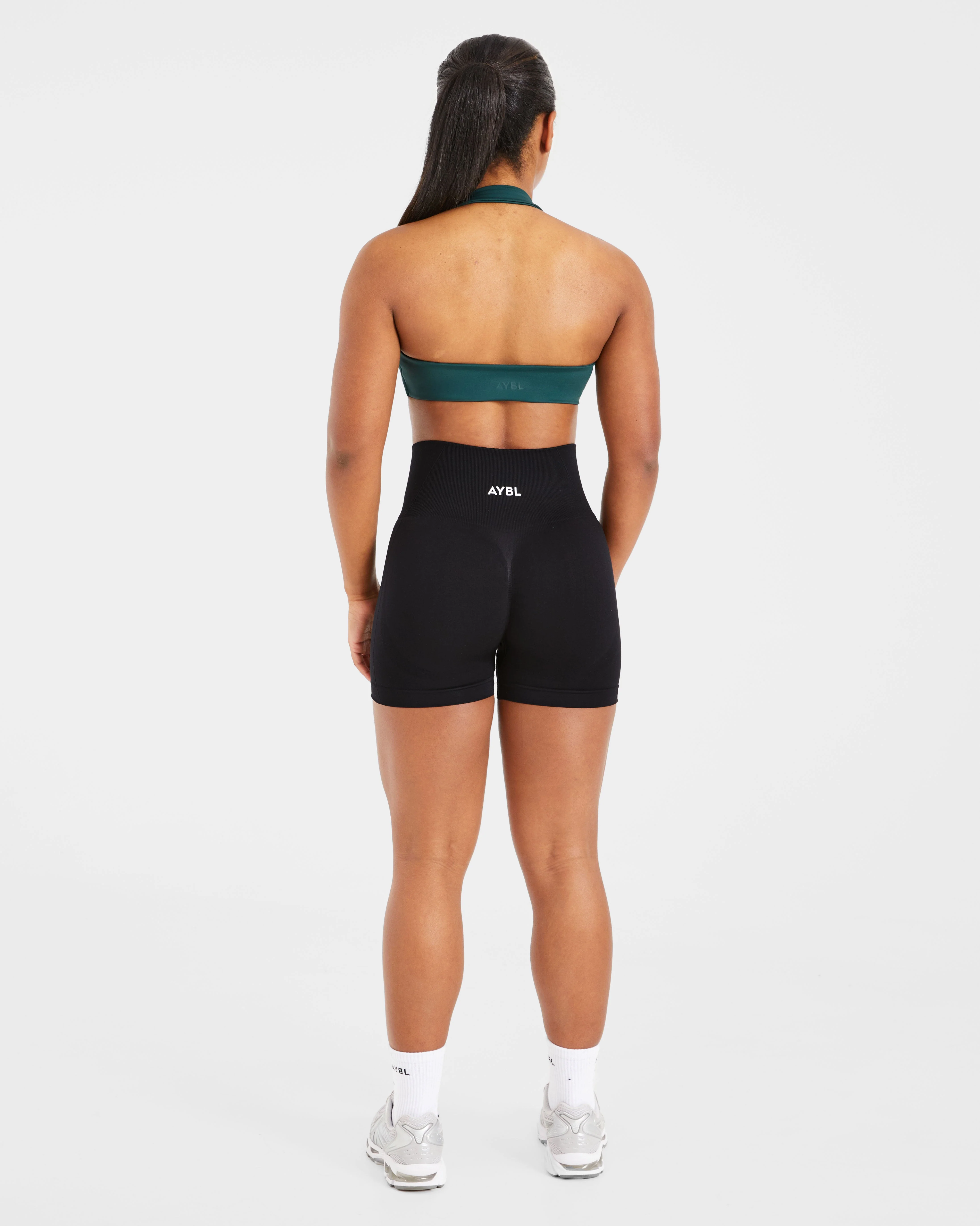 Essential Halterneck Sports Bra - Deep Green - Image 4