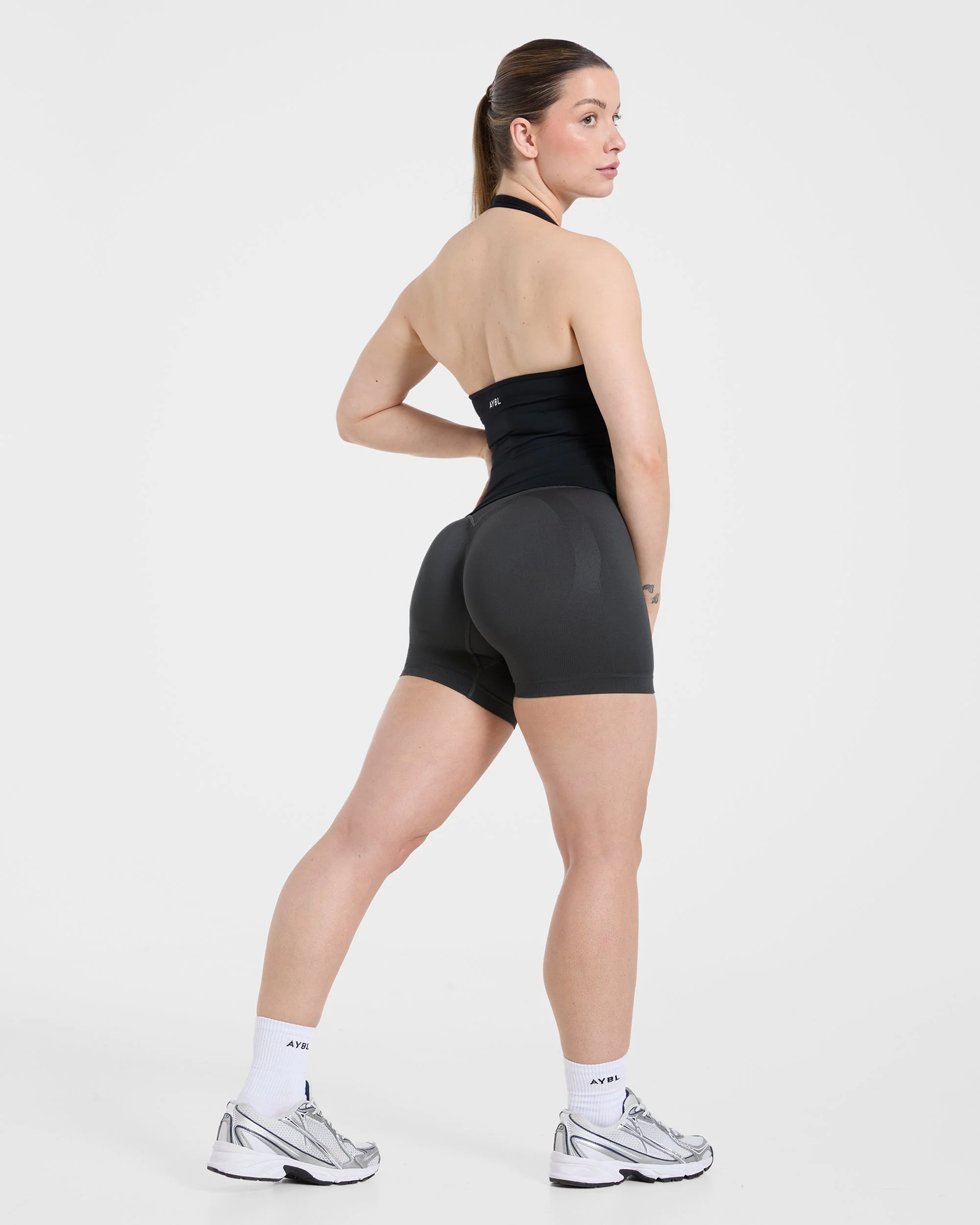 Essential Halterneck Tank Top - Black - Image 4