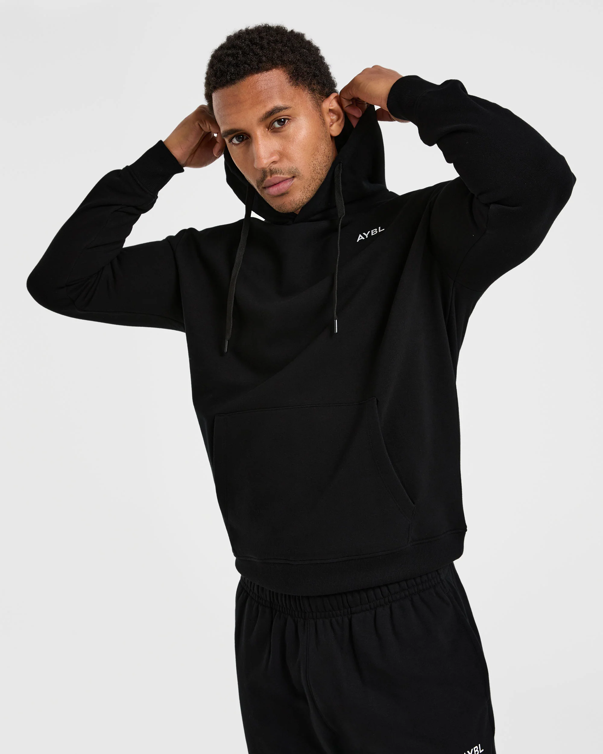 Essential Lightweight Hoodie - Black - Image 7