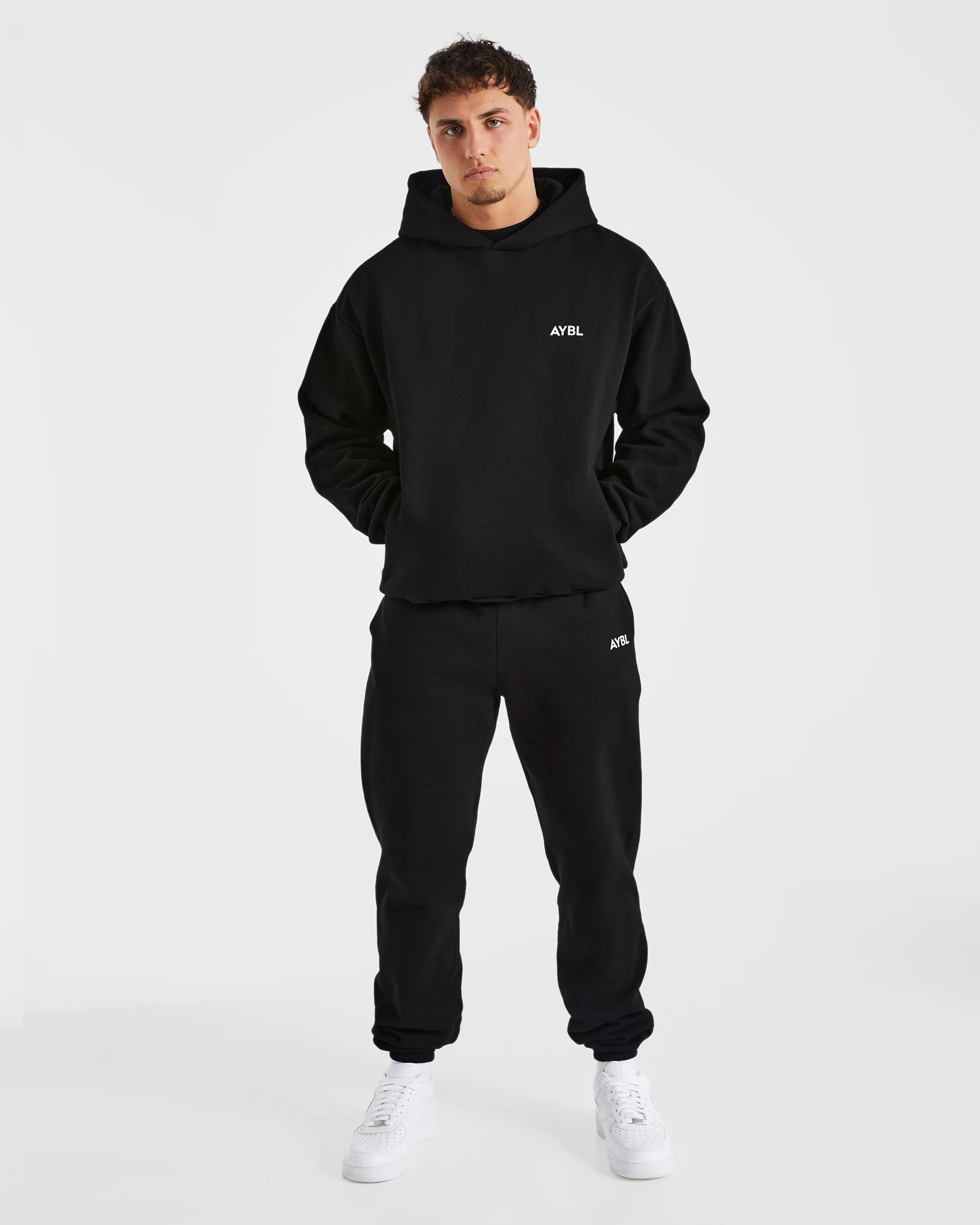 Essential Oversized Hoodie - Black - Image 3