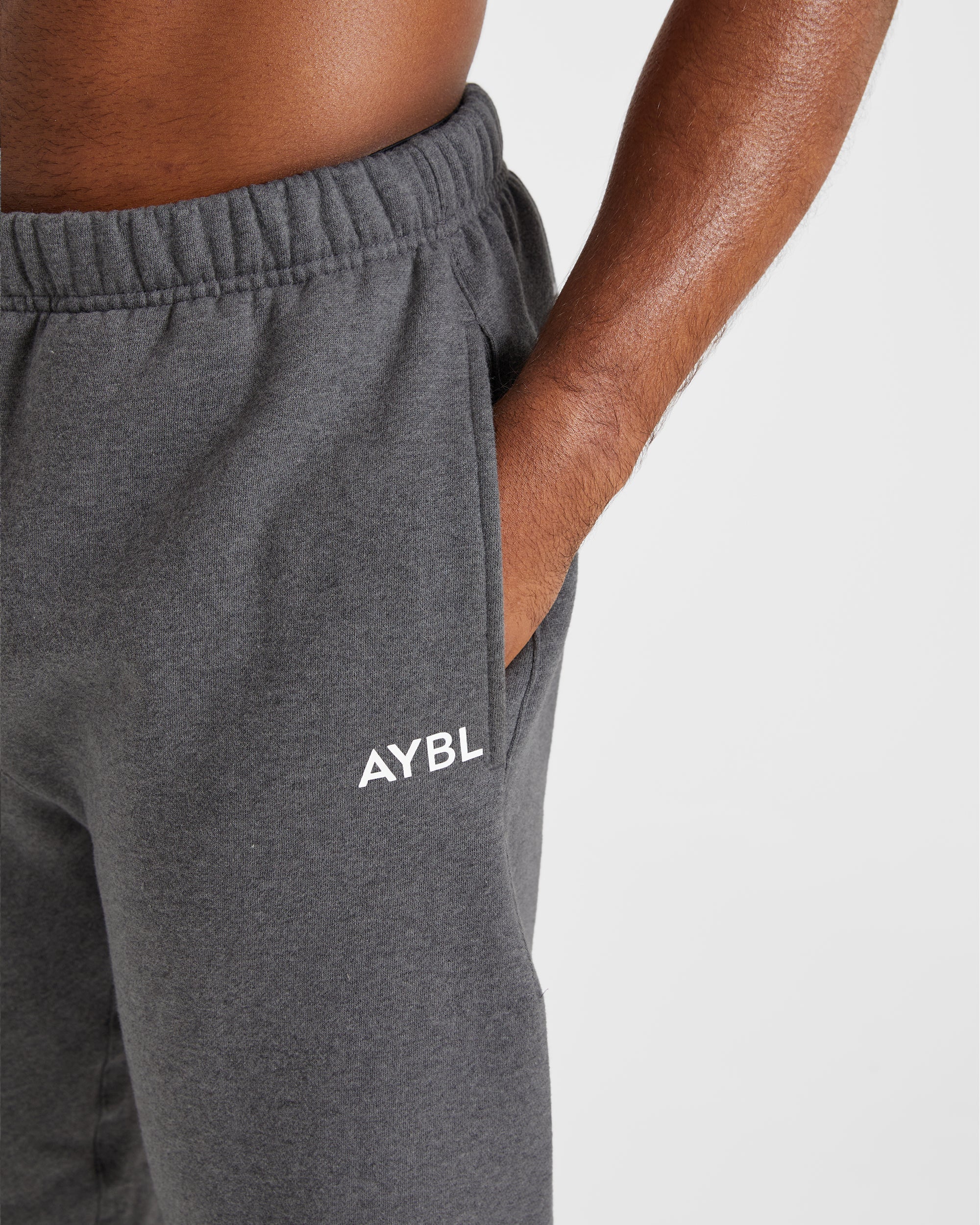 Essential Oversized Joggers - Charcoal Marl - Image 5