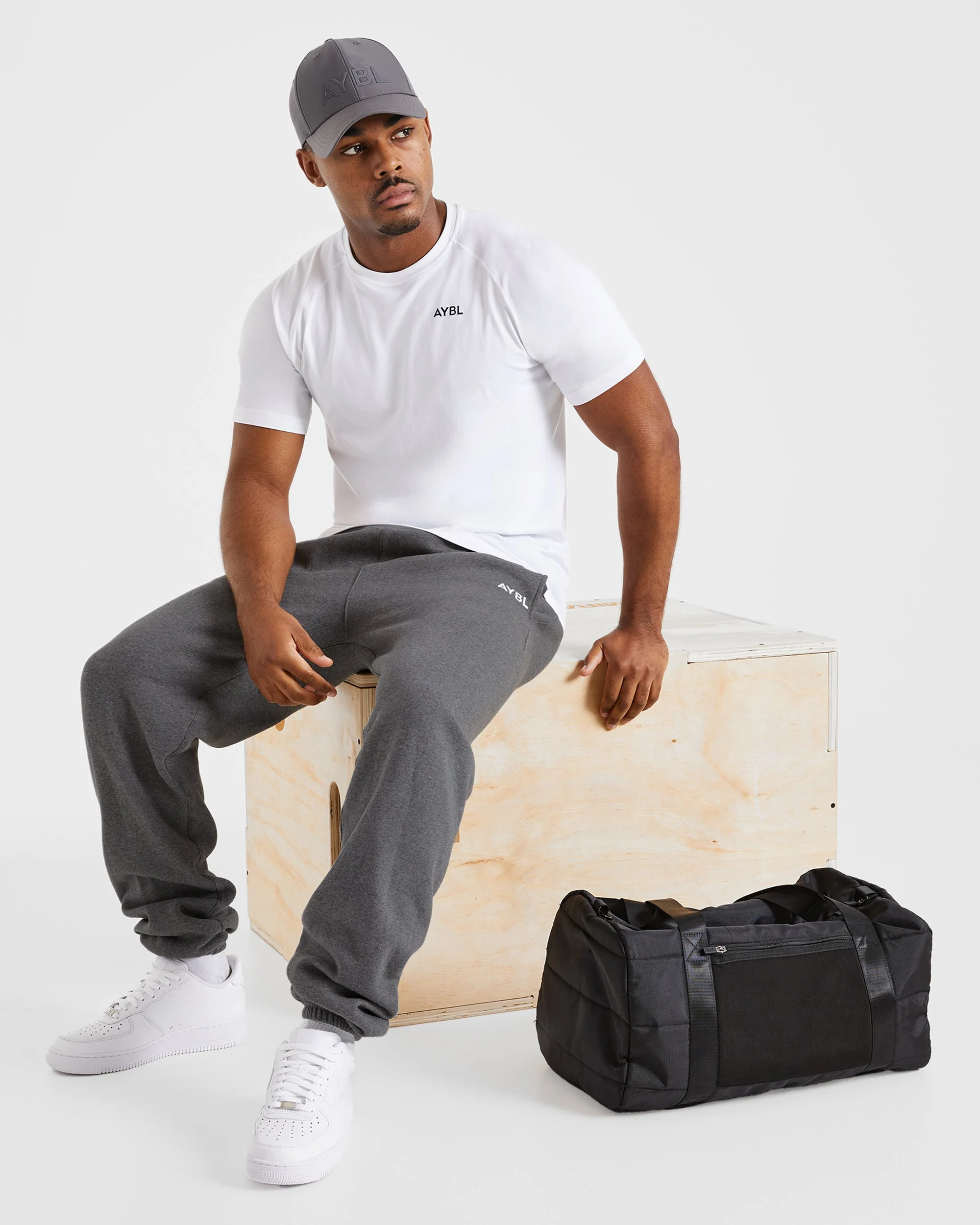 Essential Oversized Joggers - Charcoal Marl - Image 8