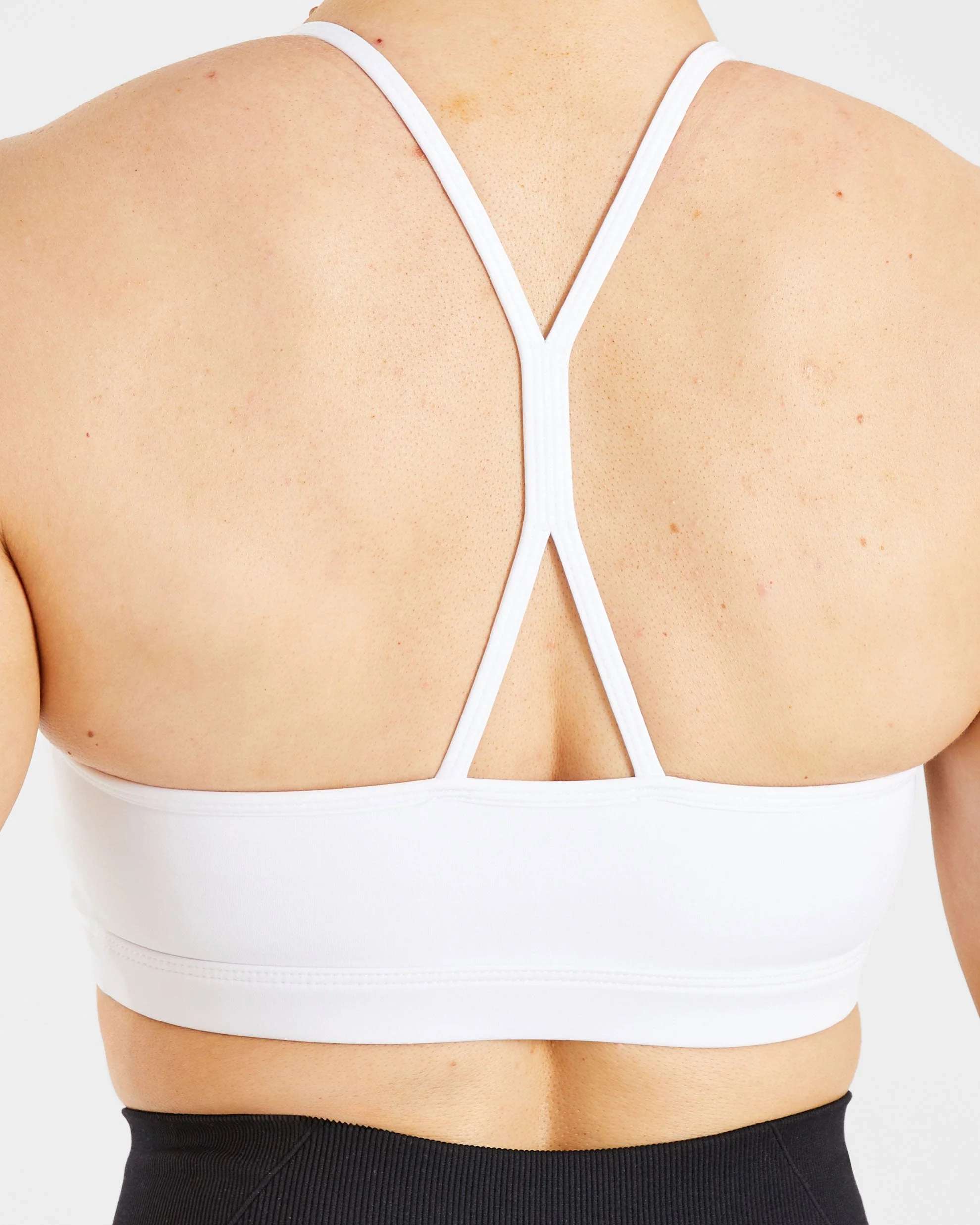 Essential Ruched Sports Bra - White - Image 6