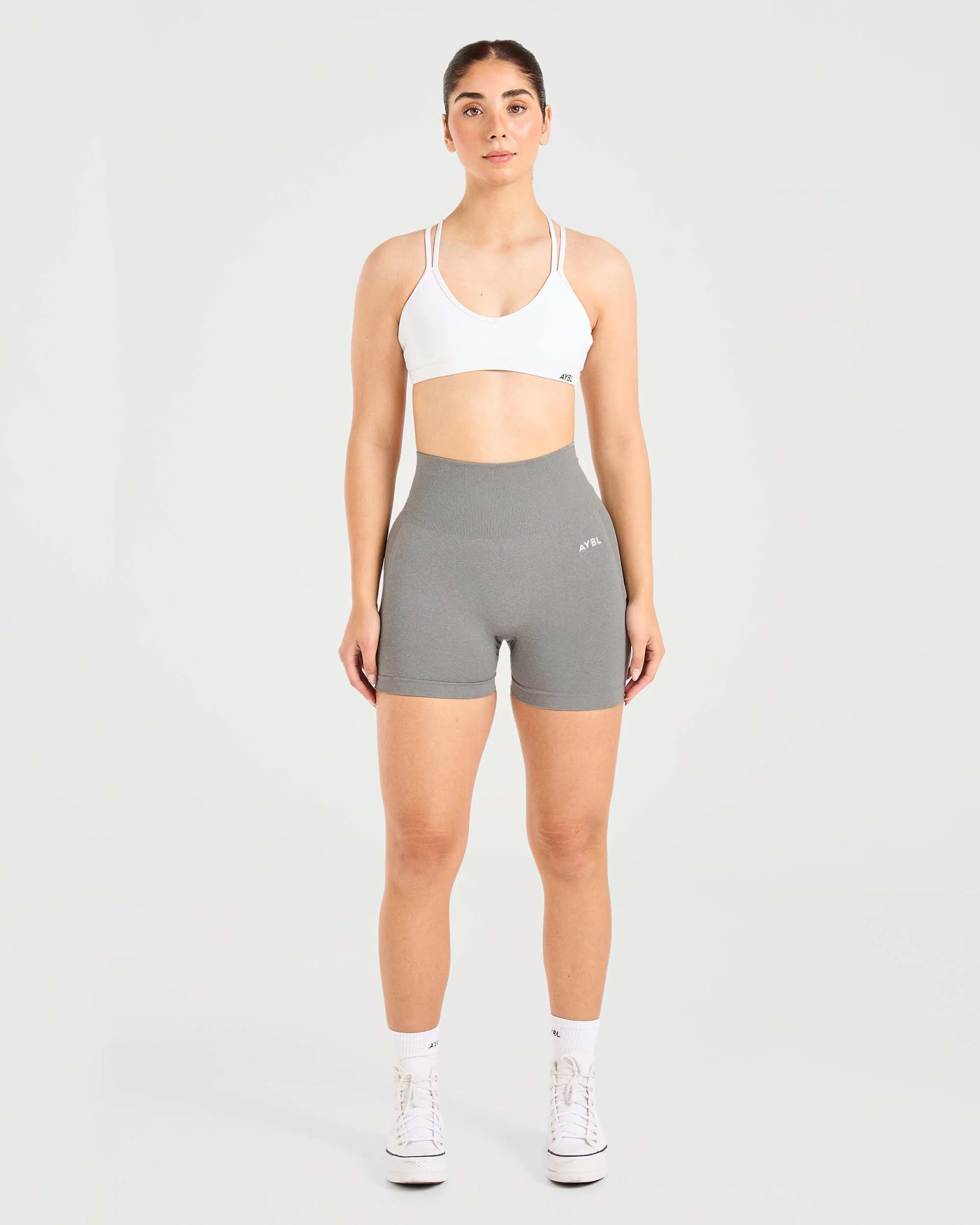 Essential Strappy Sports Bra - White - Image 3