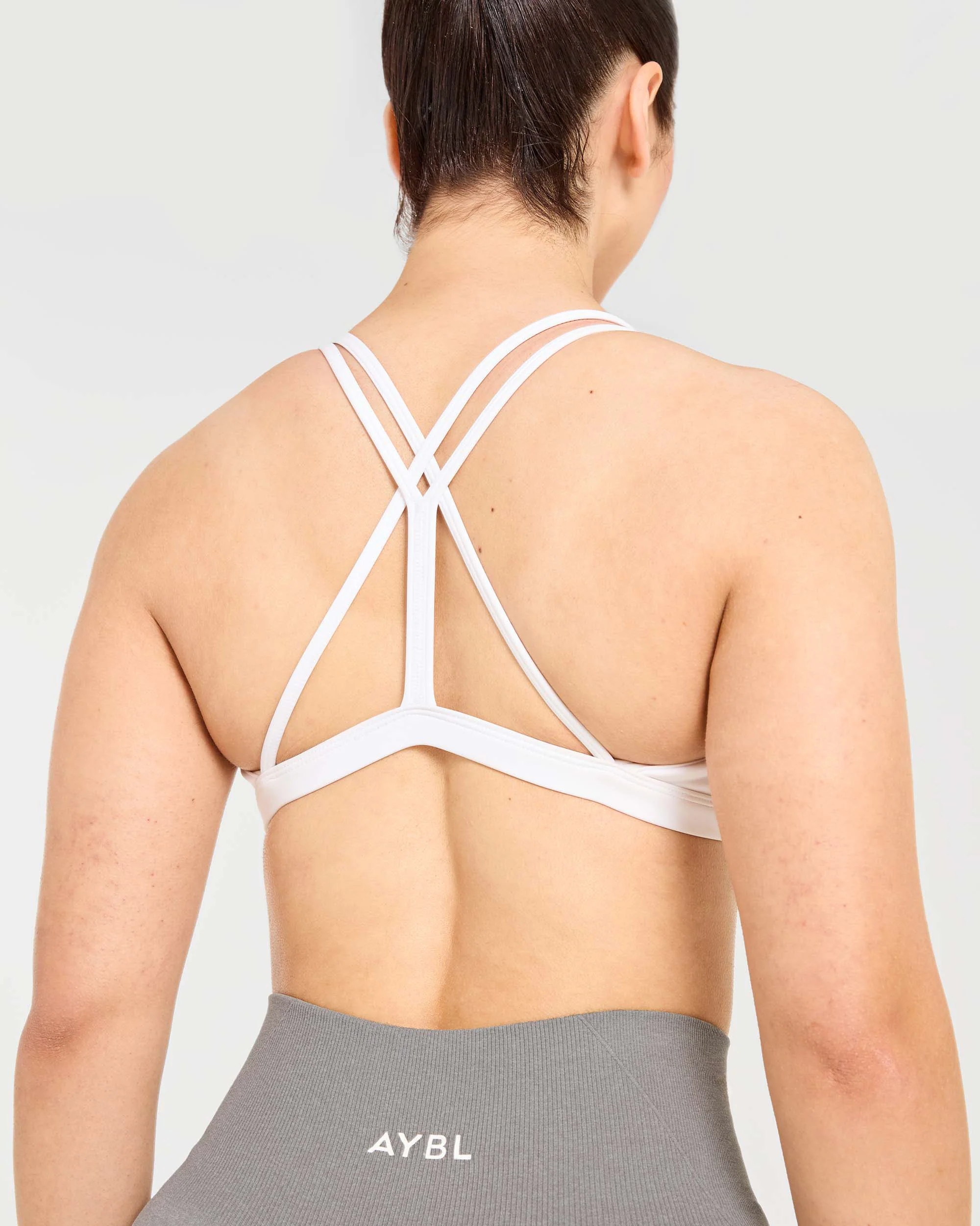 Essential Strappy Sports Bra - White - Image 6