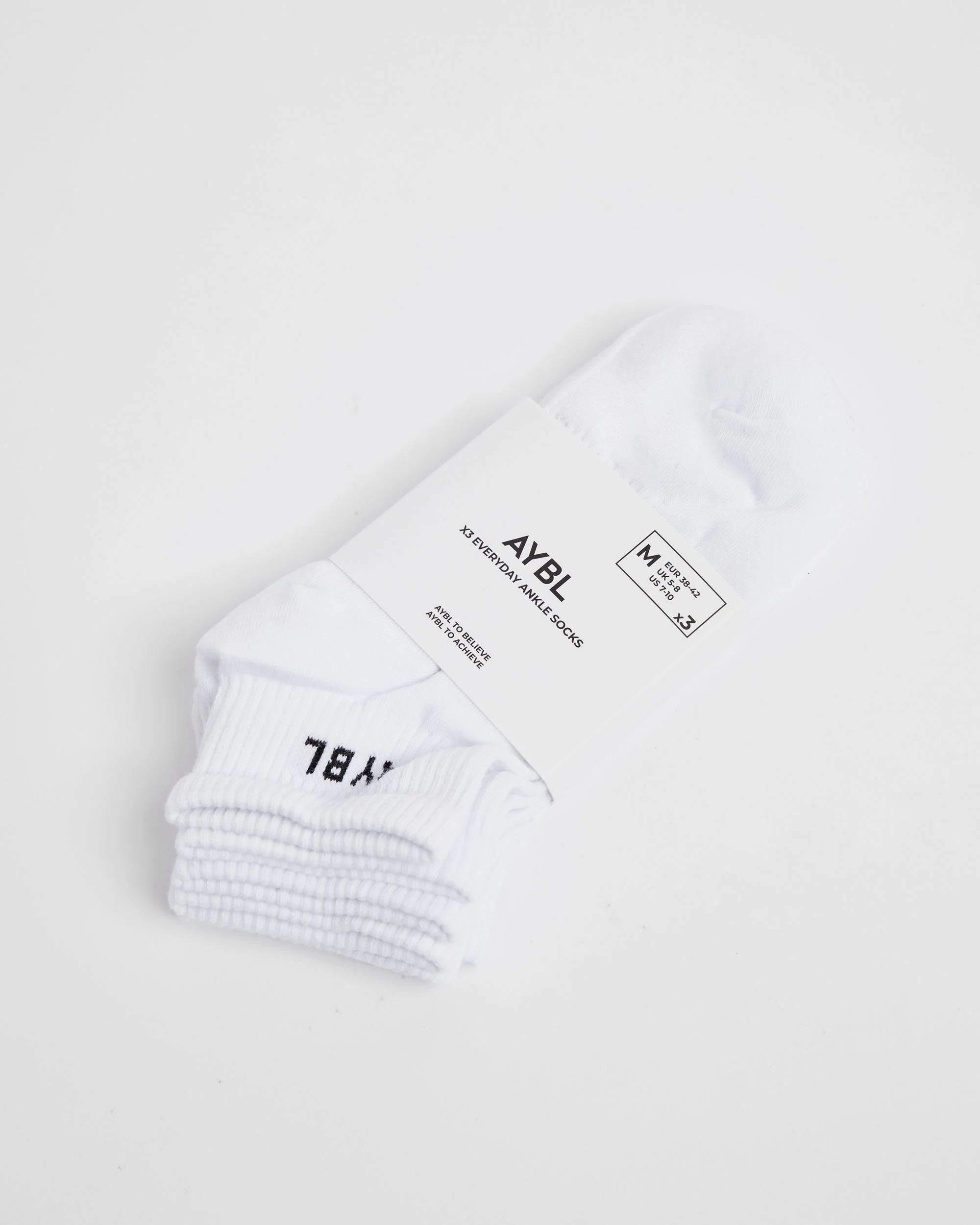 Everyday Ankle Socks (3 Pack) - White - Image 4
