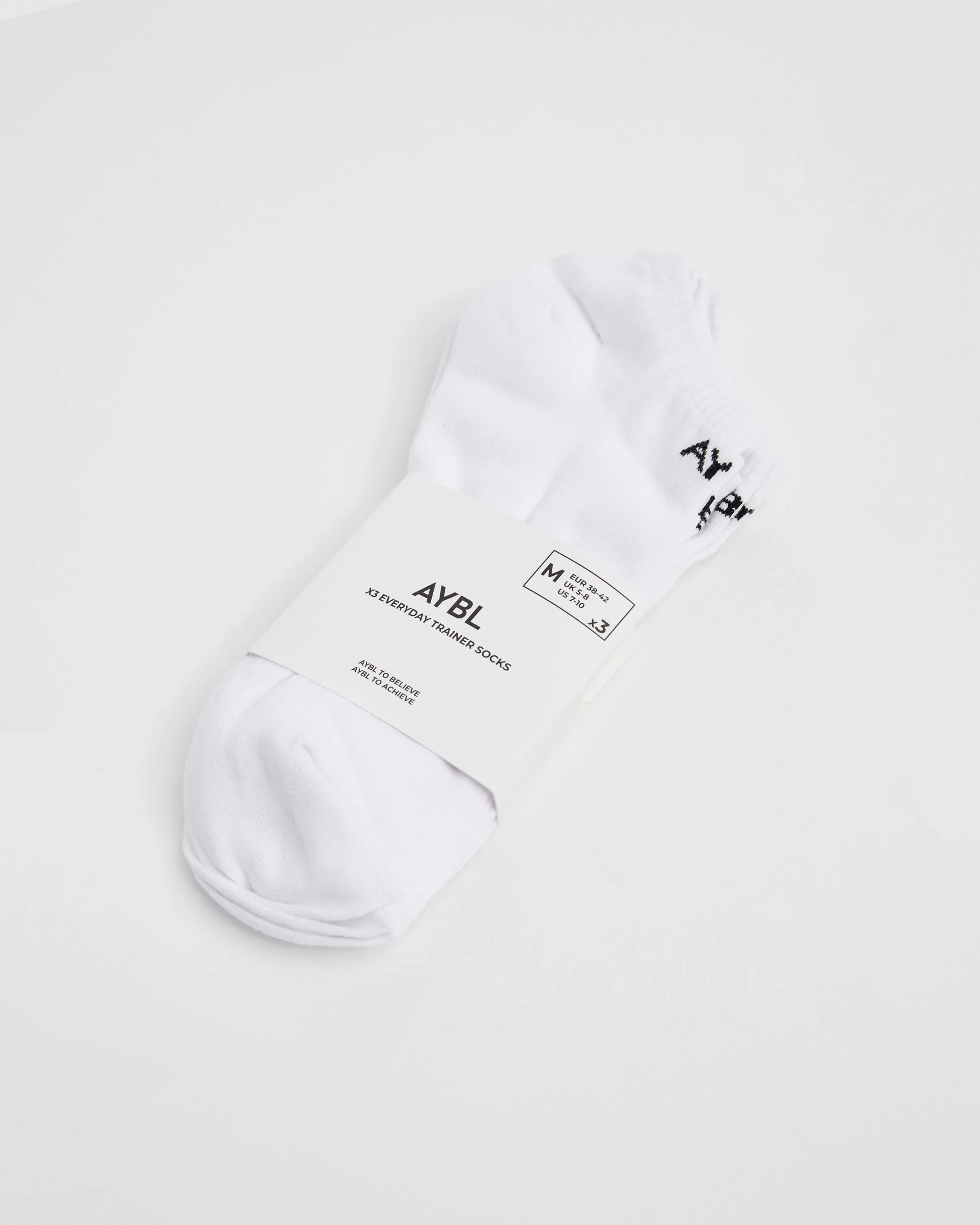 Everyday Trainer Socks (3 Pack) - White - Image 4