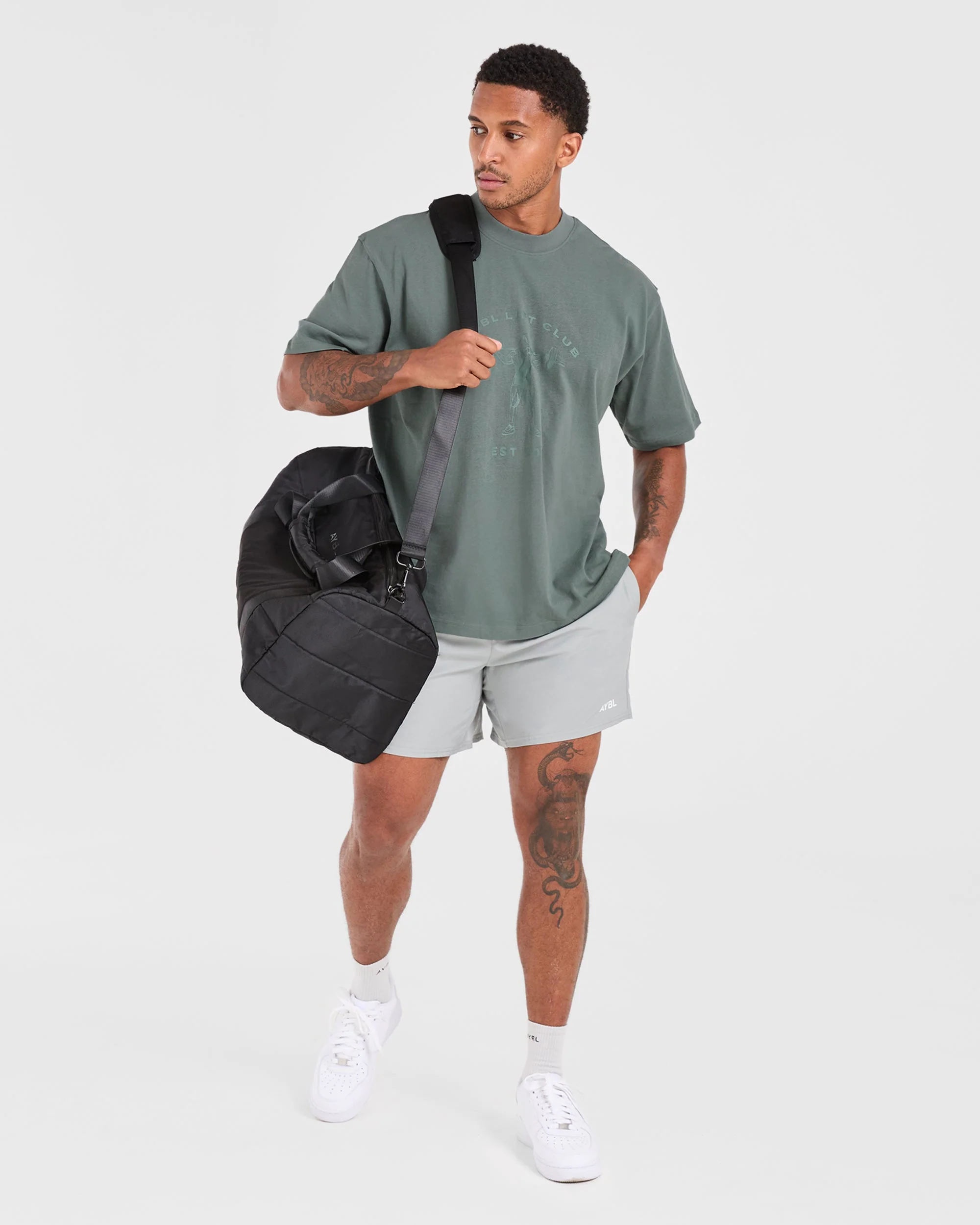Lift Club Oversized T Shirt - Vintage Sage - Image 15