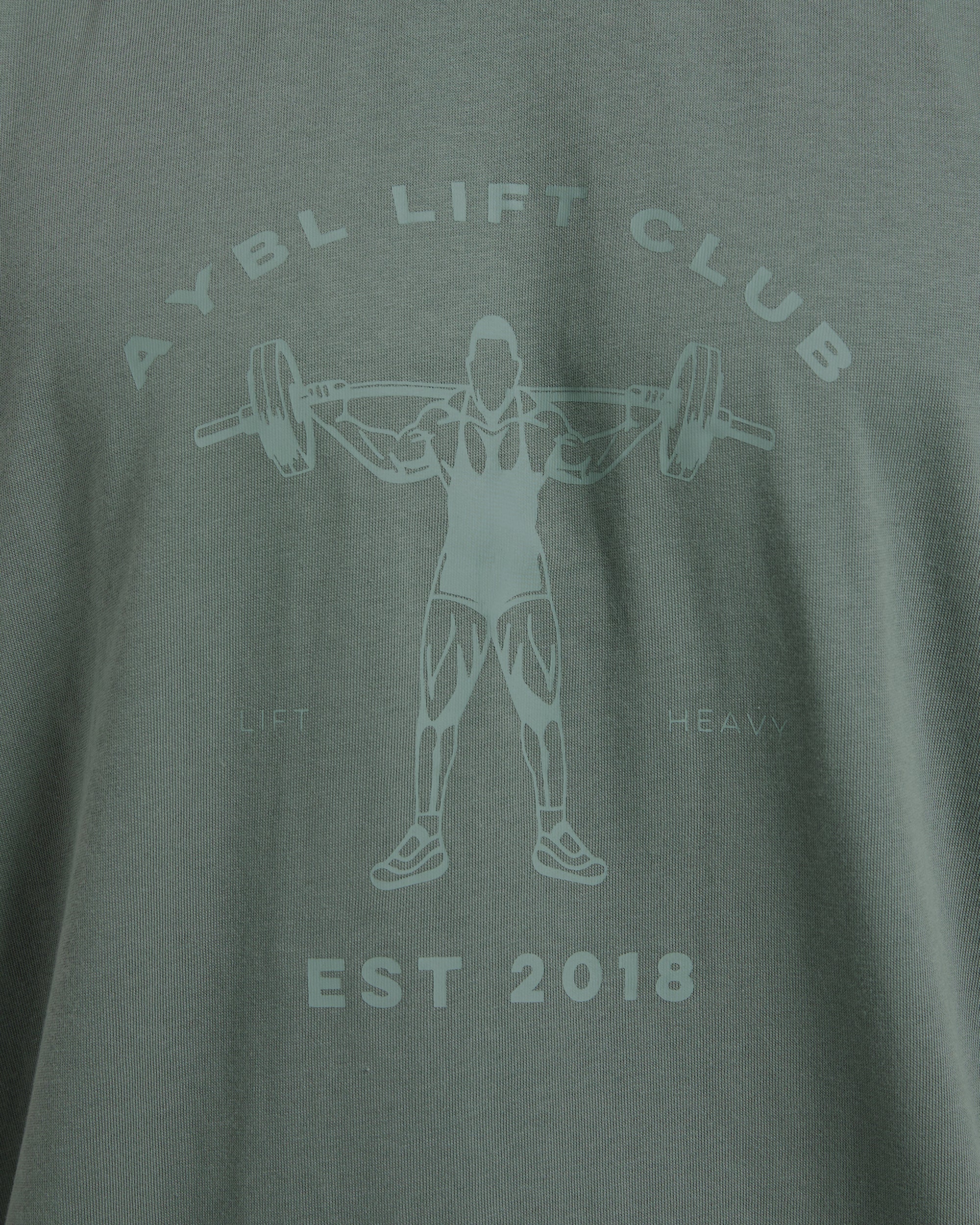 Lift Club Oversized T Shirt - Vintage Sage - Image 5