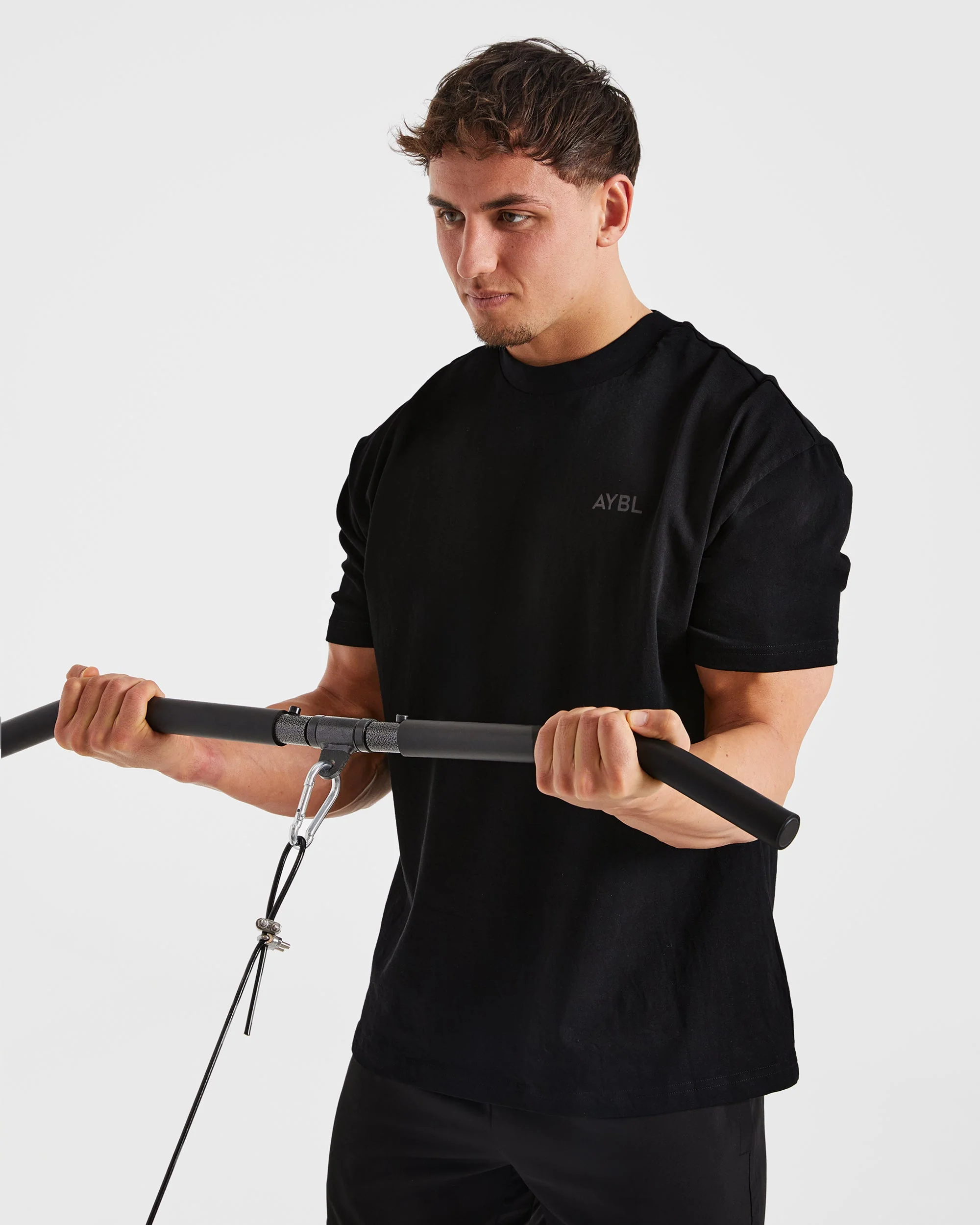 Essential Oversized T Shirt - Black - Image 7