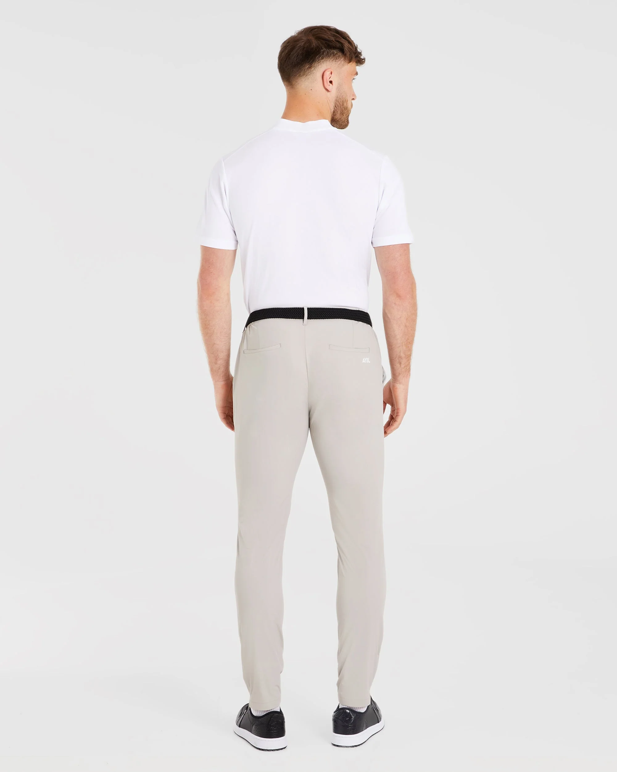 Performance Collarless Polo Shirt - White - Image 4