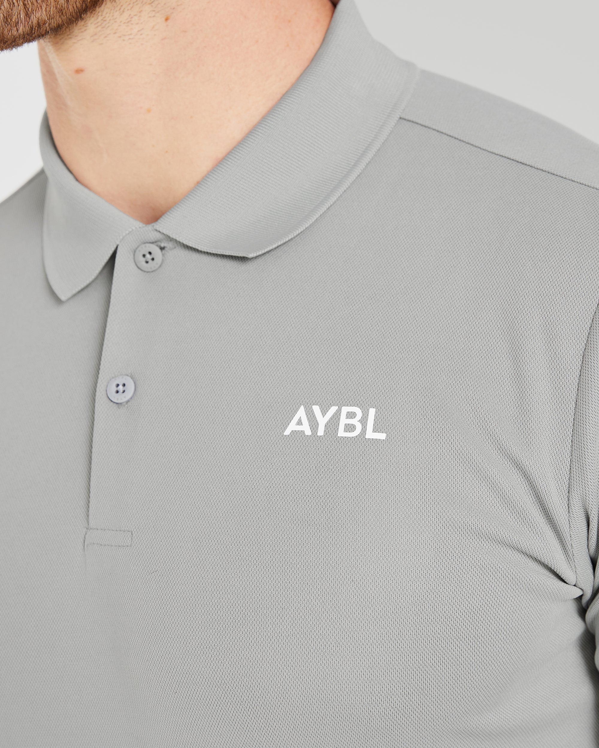 Performance Polo Shirt - Light Grey - Image 5