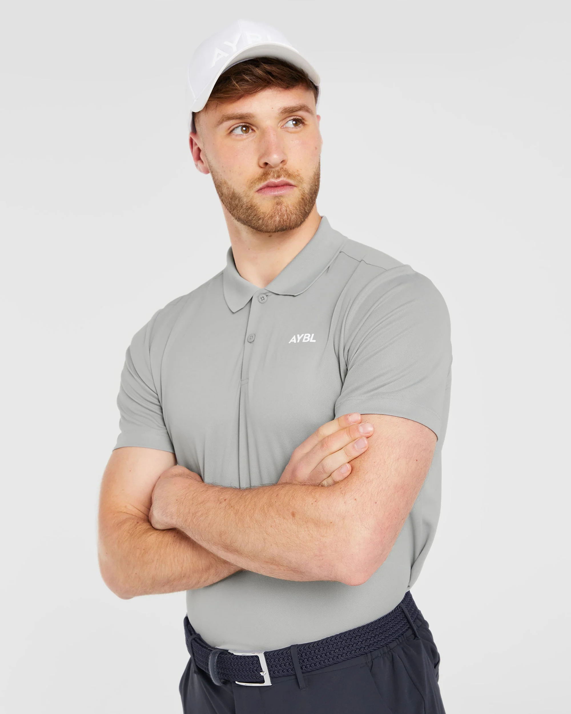 Performance Polo Shirt - Light Grey - Image 7