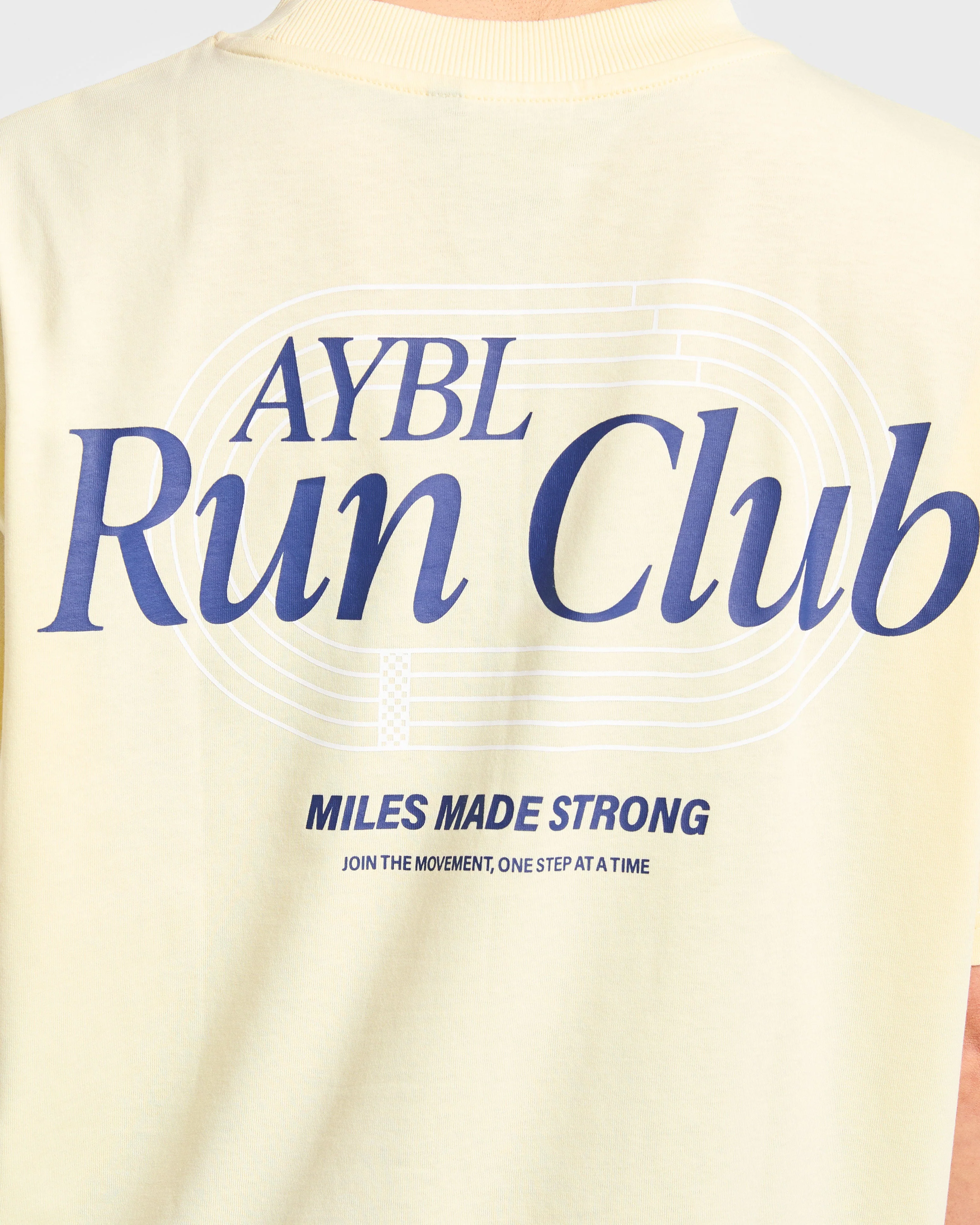 Run Club Oversized T Shirt - Butter Yellow - Image 6