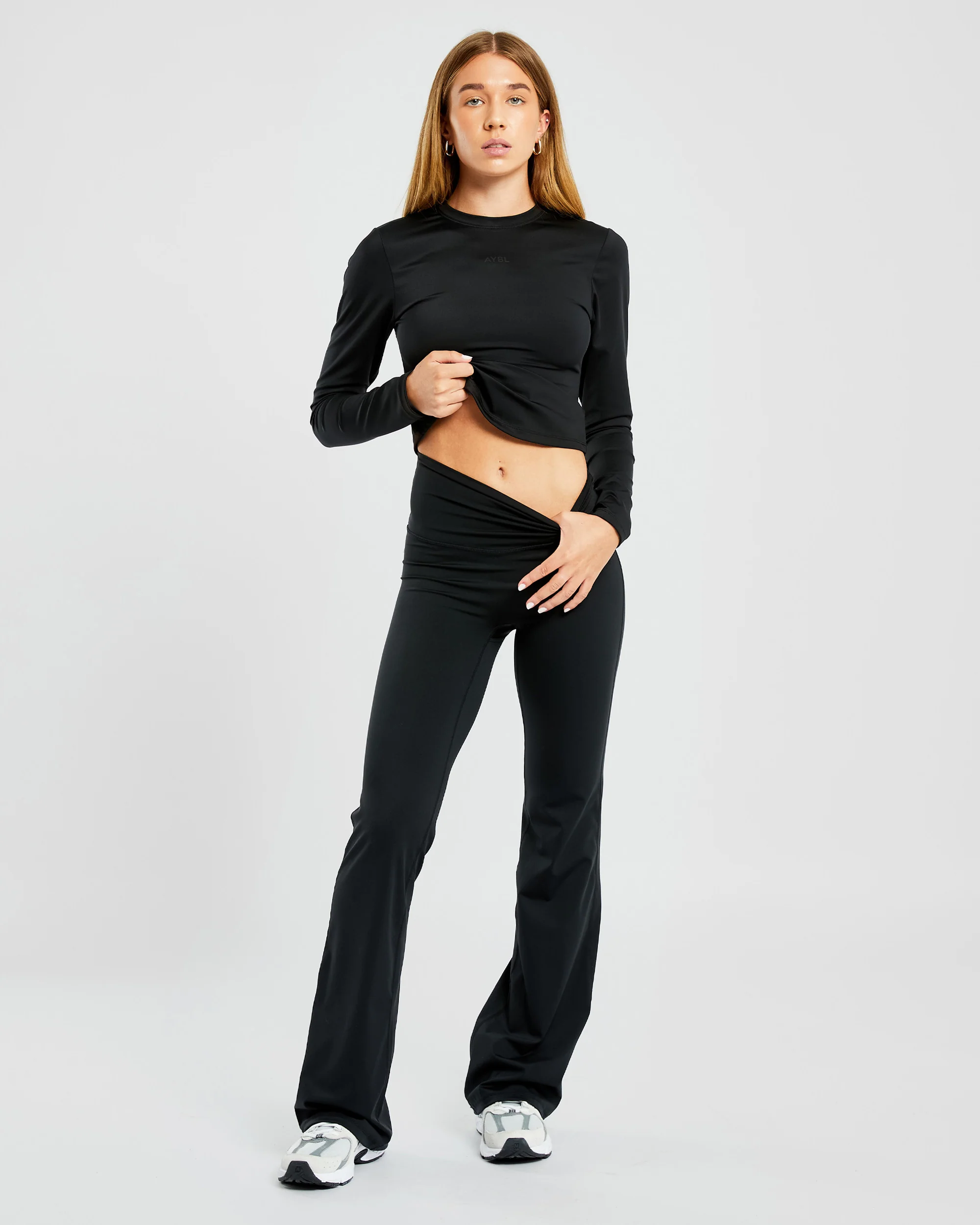Sculpt Long Sleeve Top - Black - Image 7