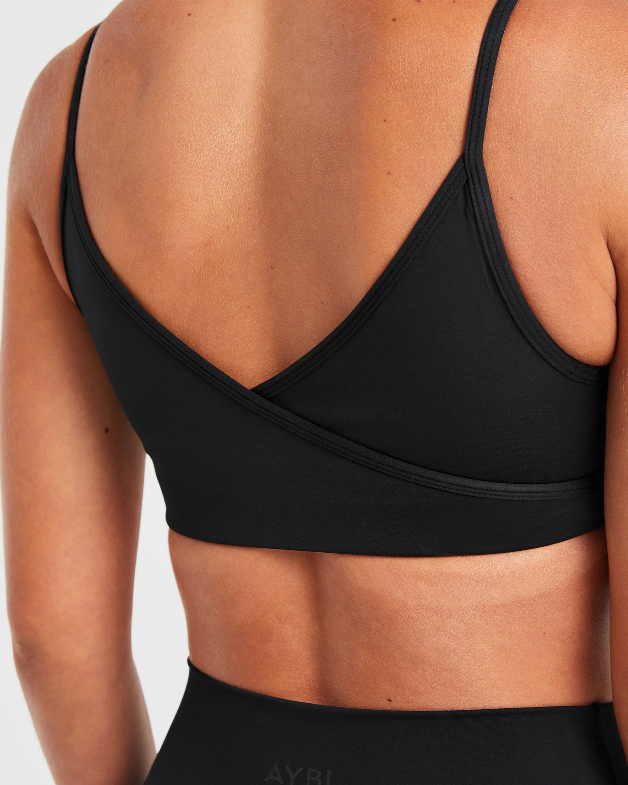 Sculpt Wrap Sports Bra - Black - Image 6