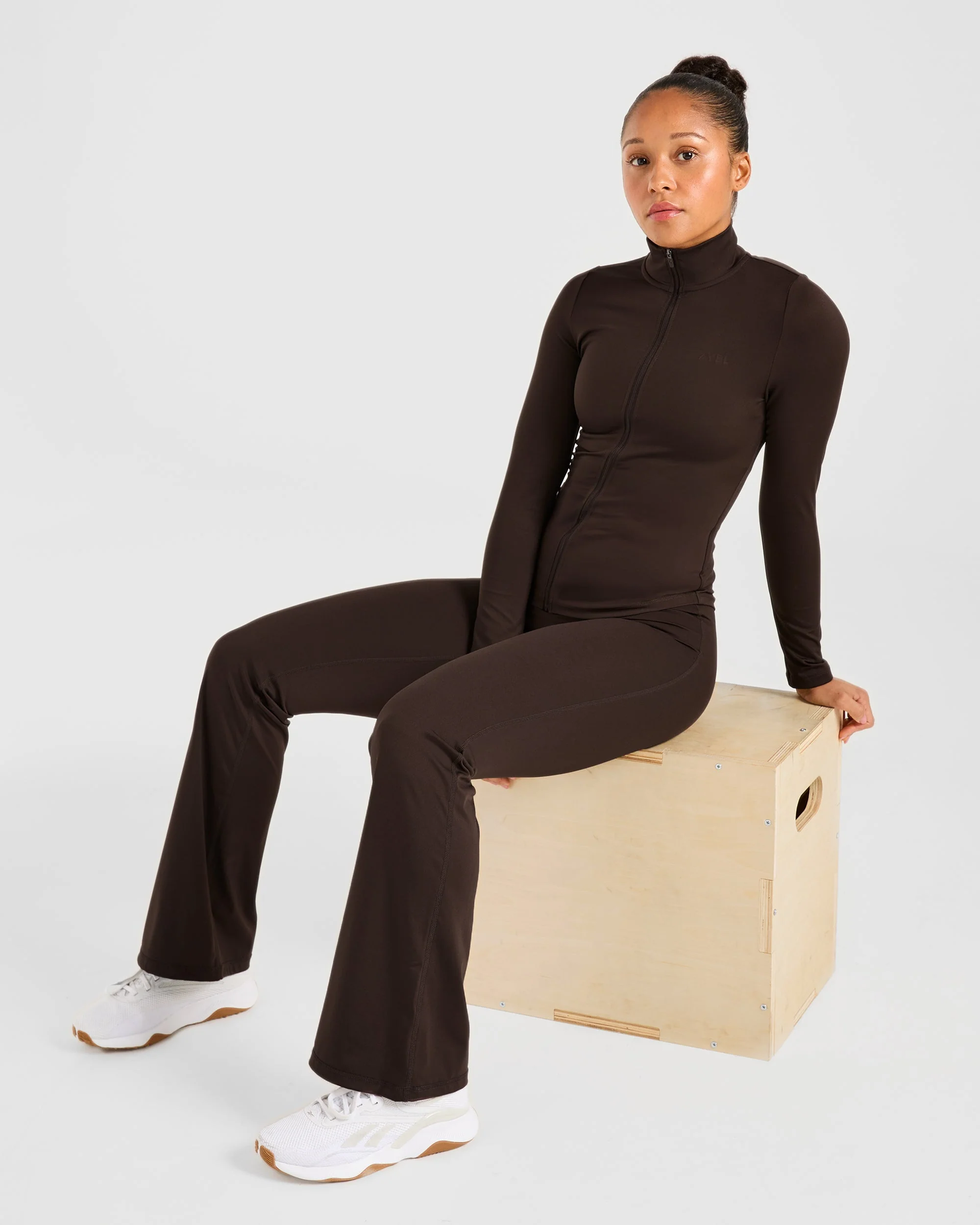 Sculpt Zip Jacket - Deep Cocoa Brown - Image 7