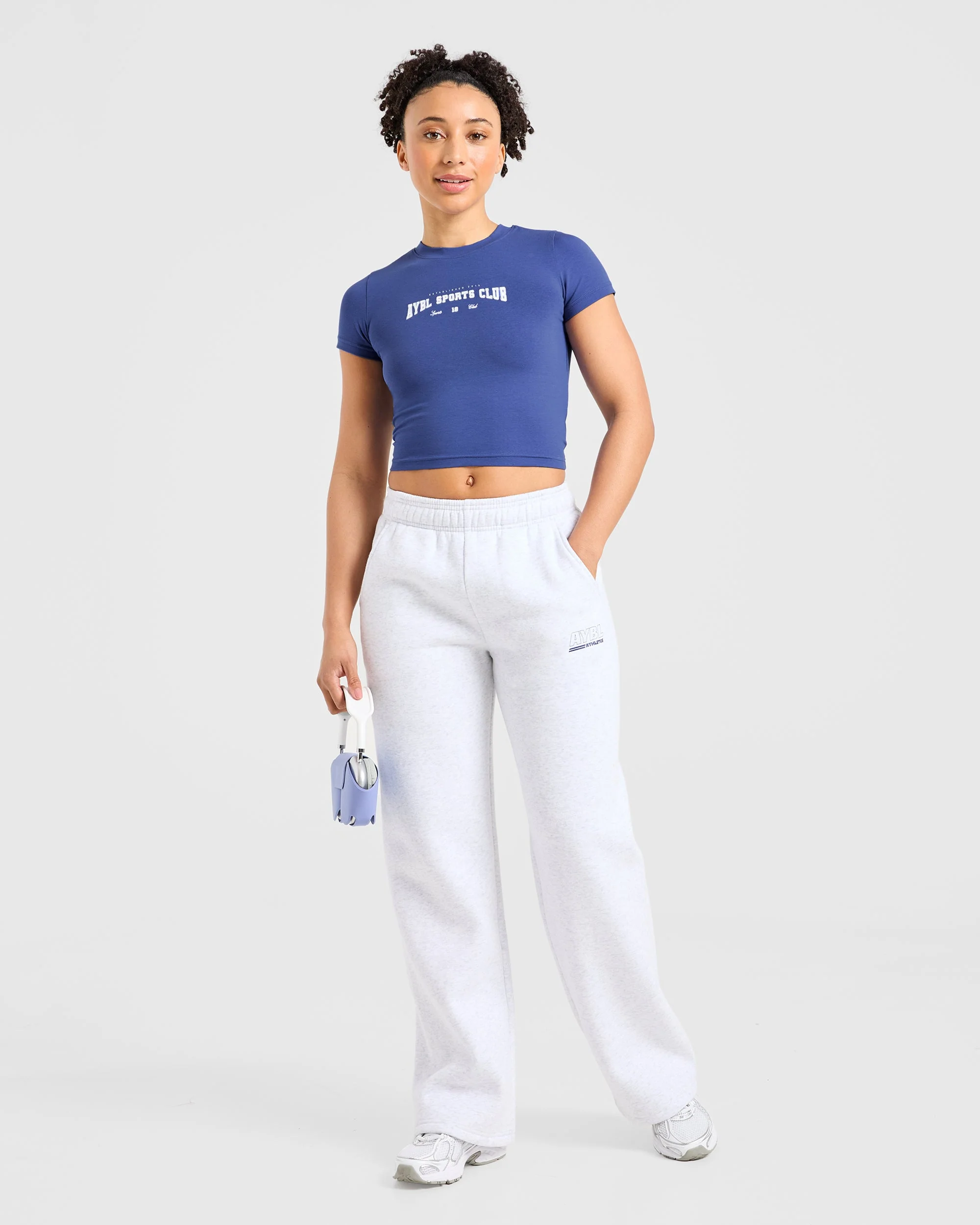 Sports Club Varsity Baby Tee - Cobalt - Image 7
