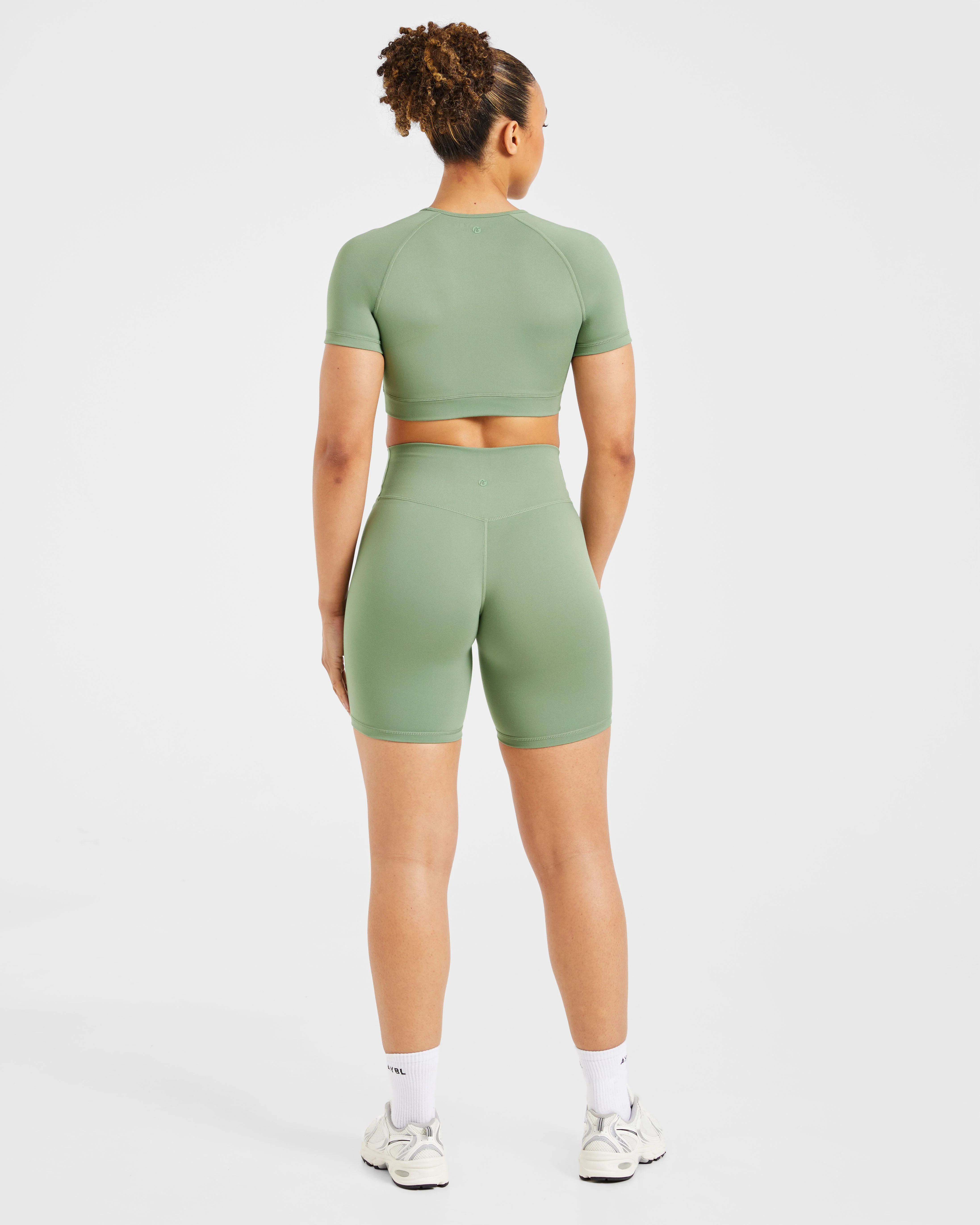 Staple Crop Top - Olive Green - Image 4