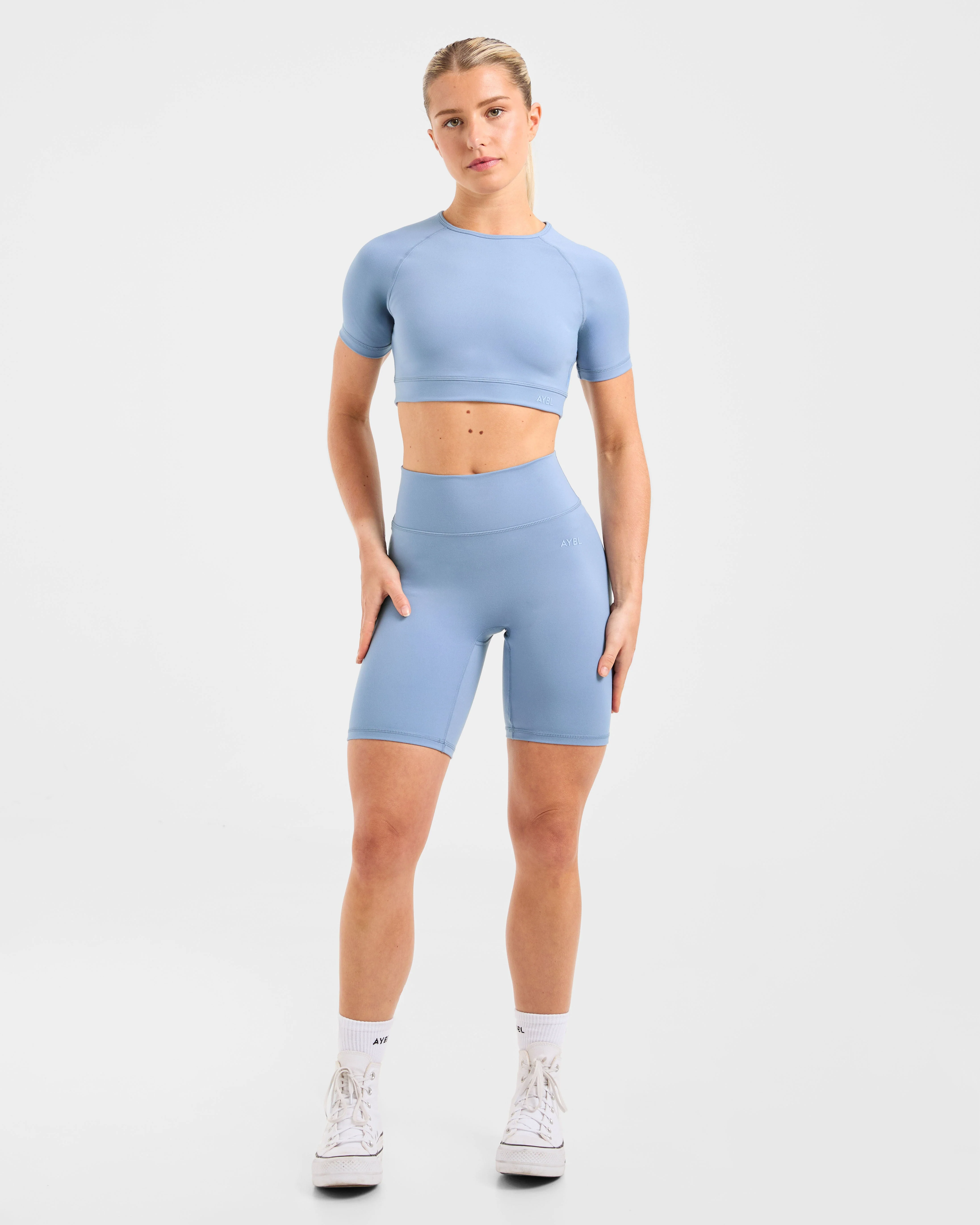 Staple Crop Top - Slate Blue - Image 3