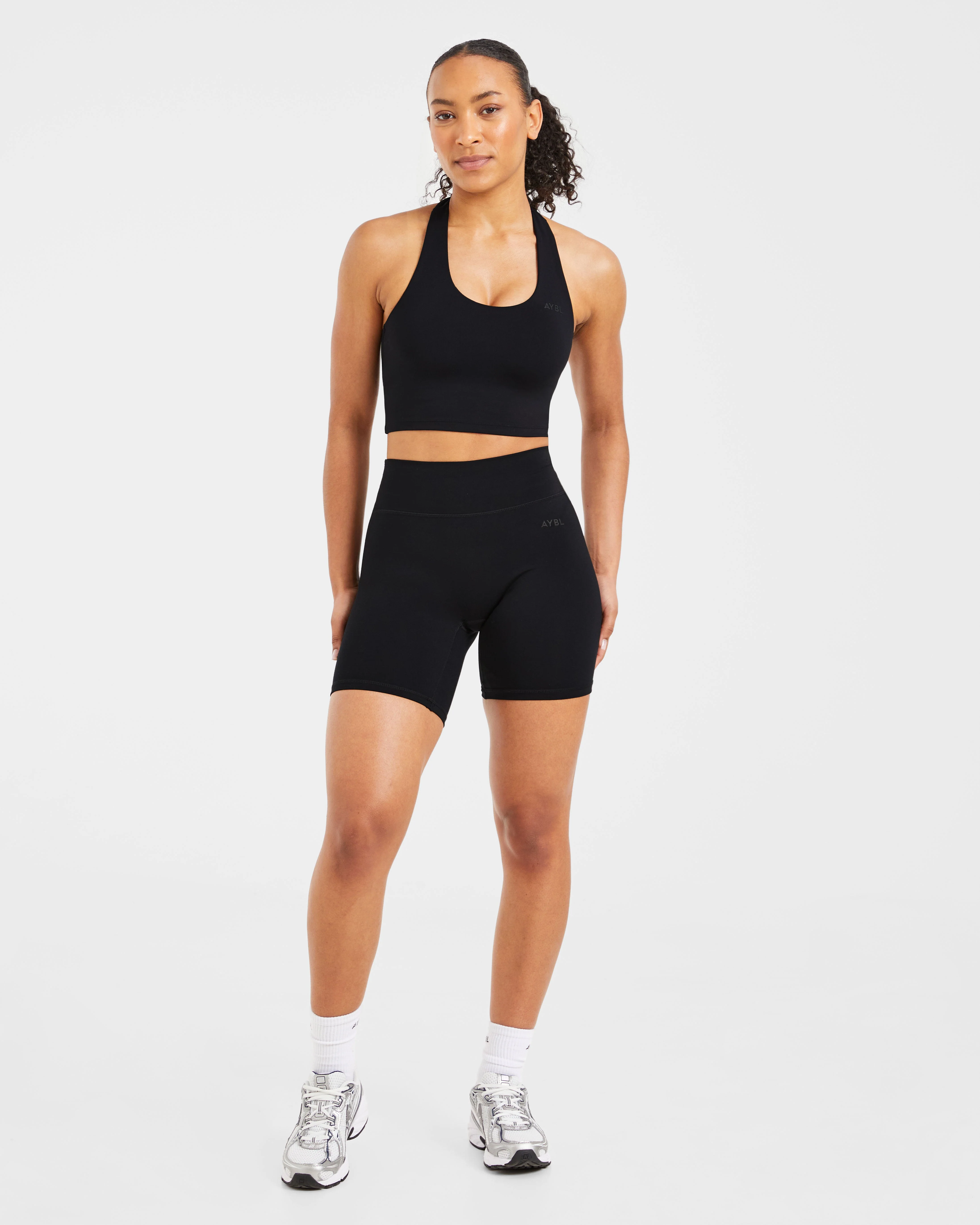 Staple Halterneck Crop Top - Black - Image 3