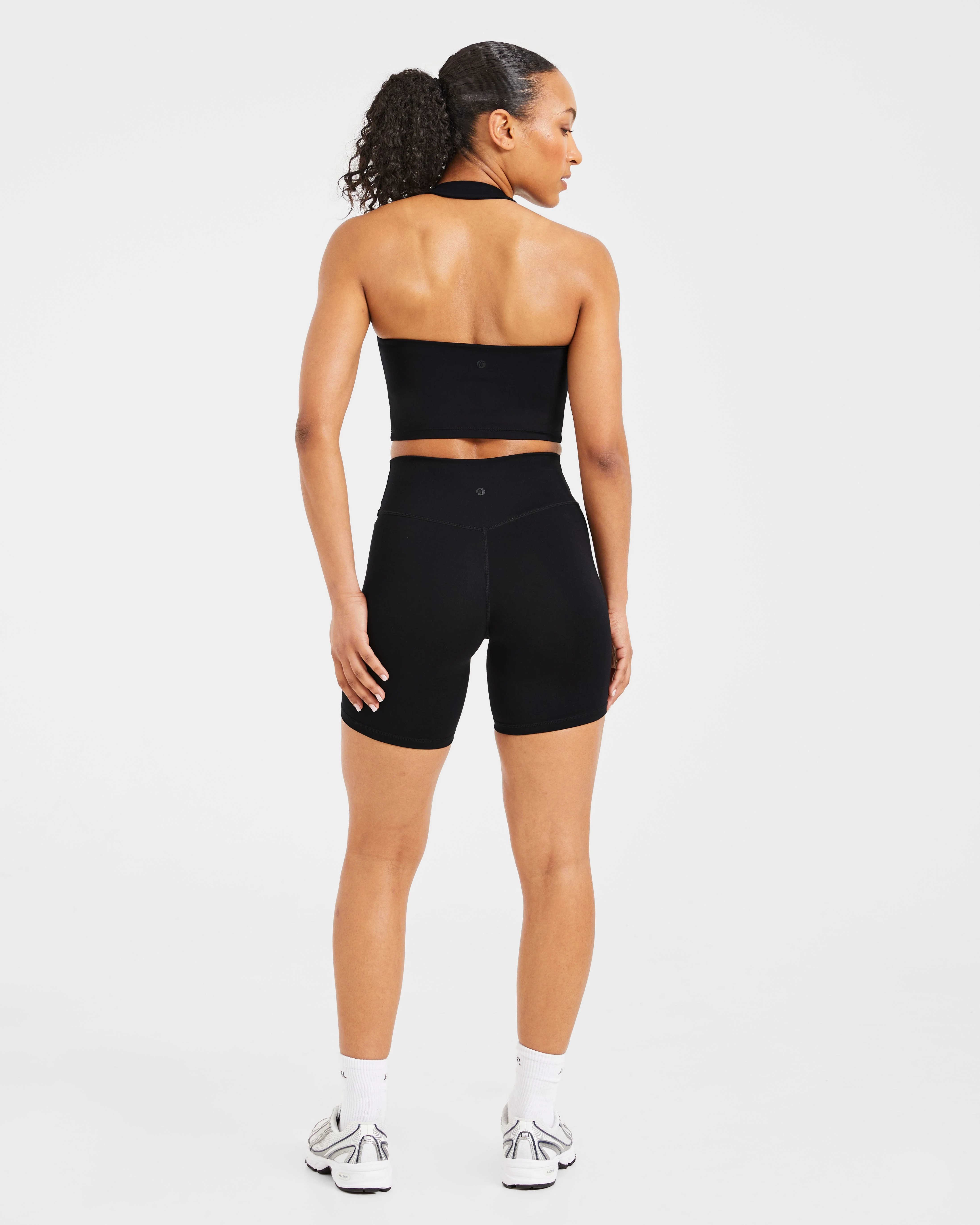 Staple Halterneck Crop Top - Black - Image 4