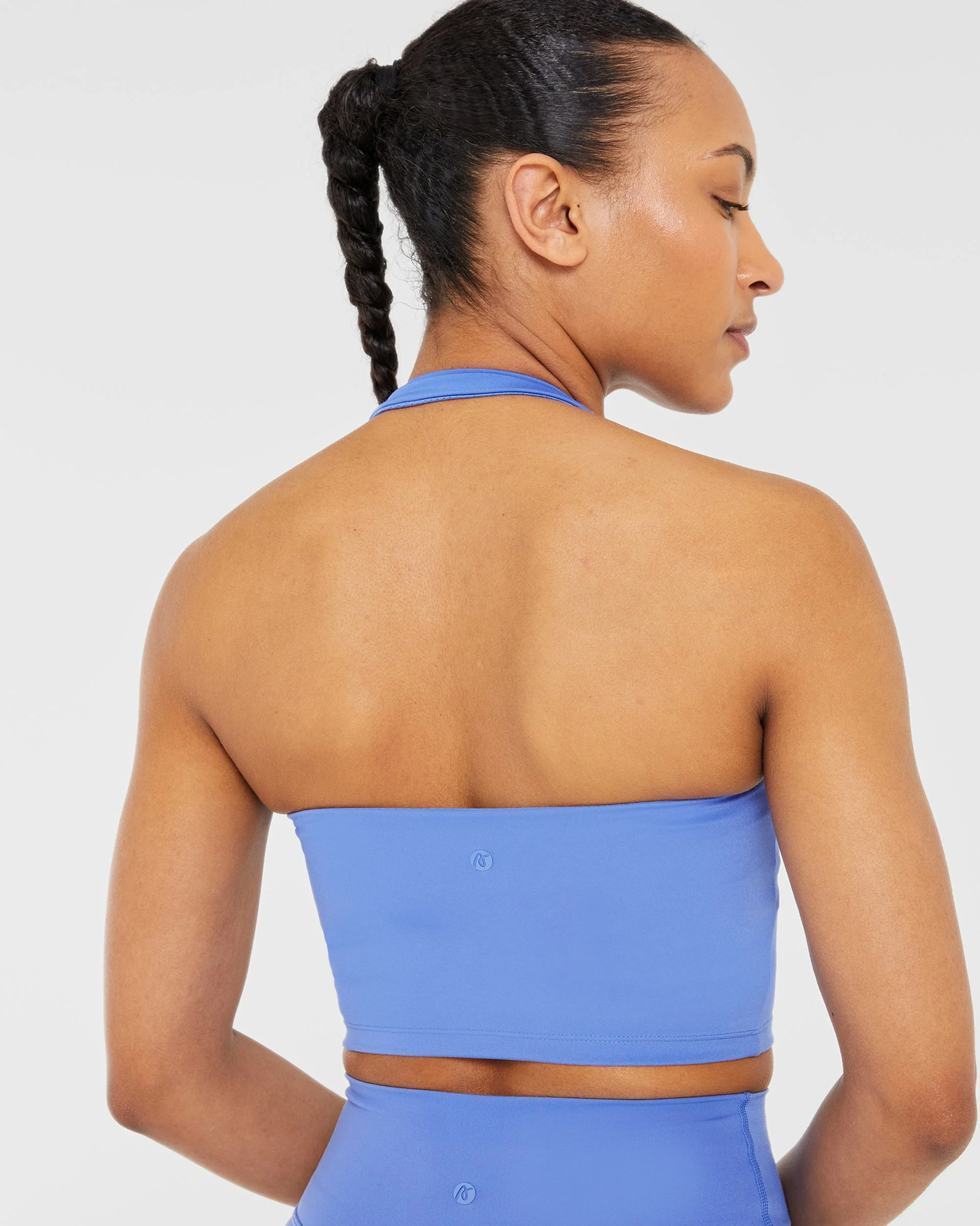 Staple Halterneck Crop Top - Cobalt Blue - Image 6