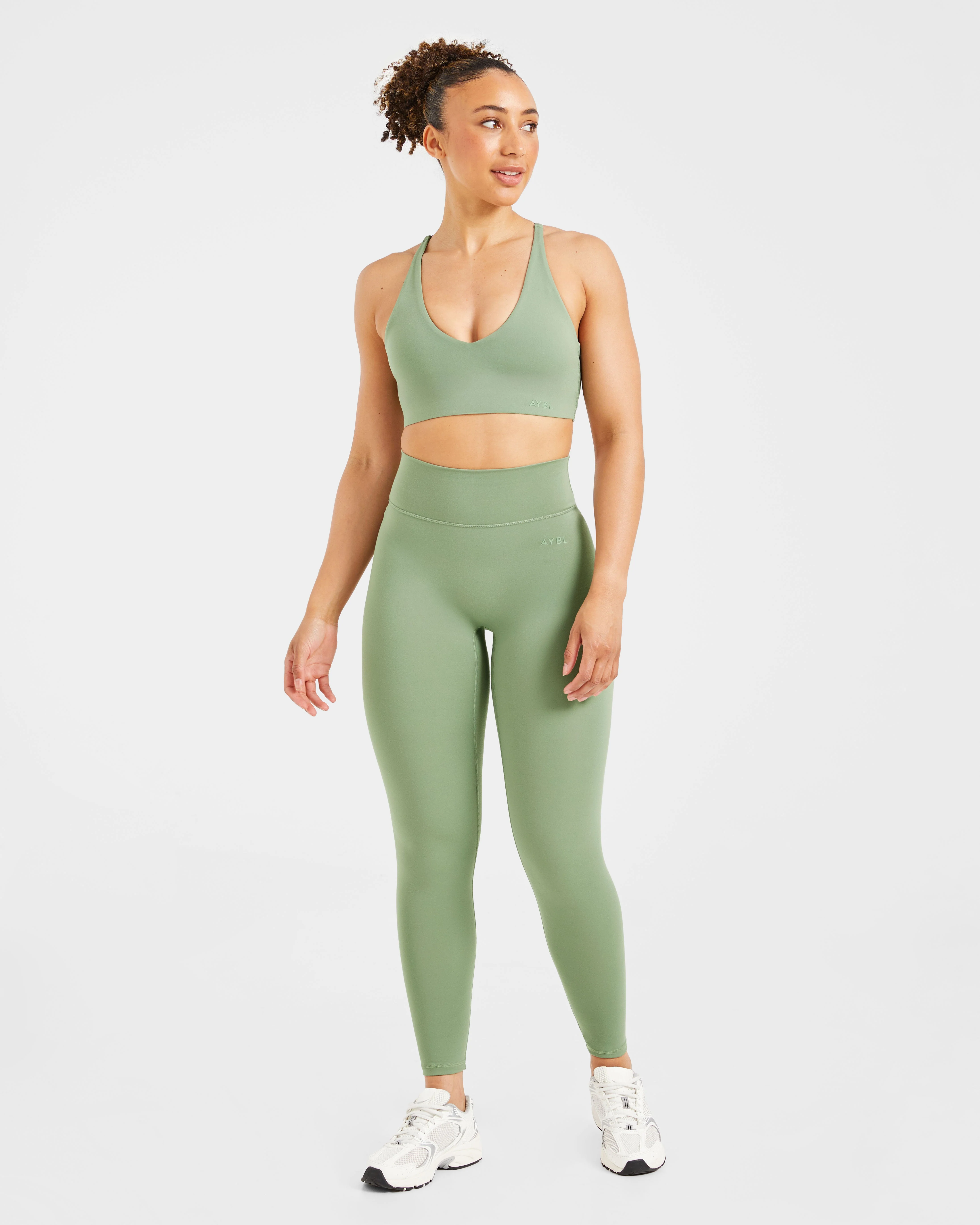 Staple Sports Bra - Olive Green - Image 3