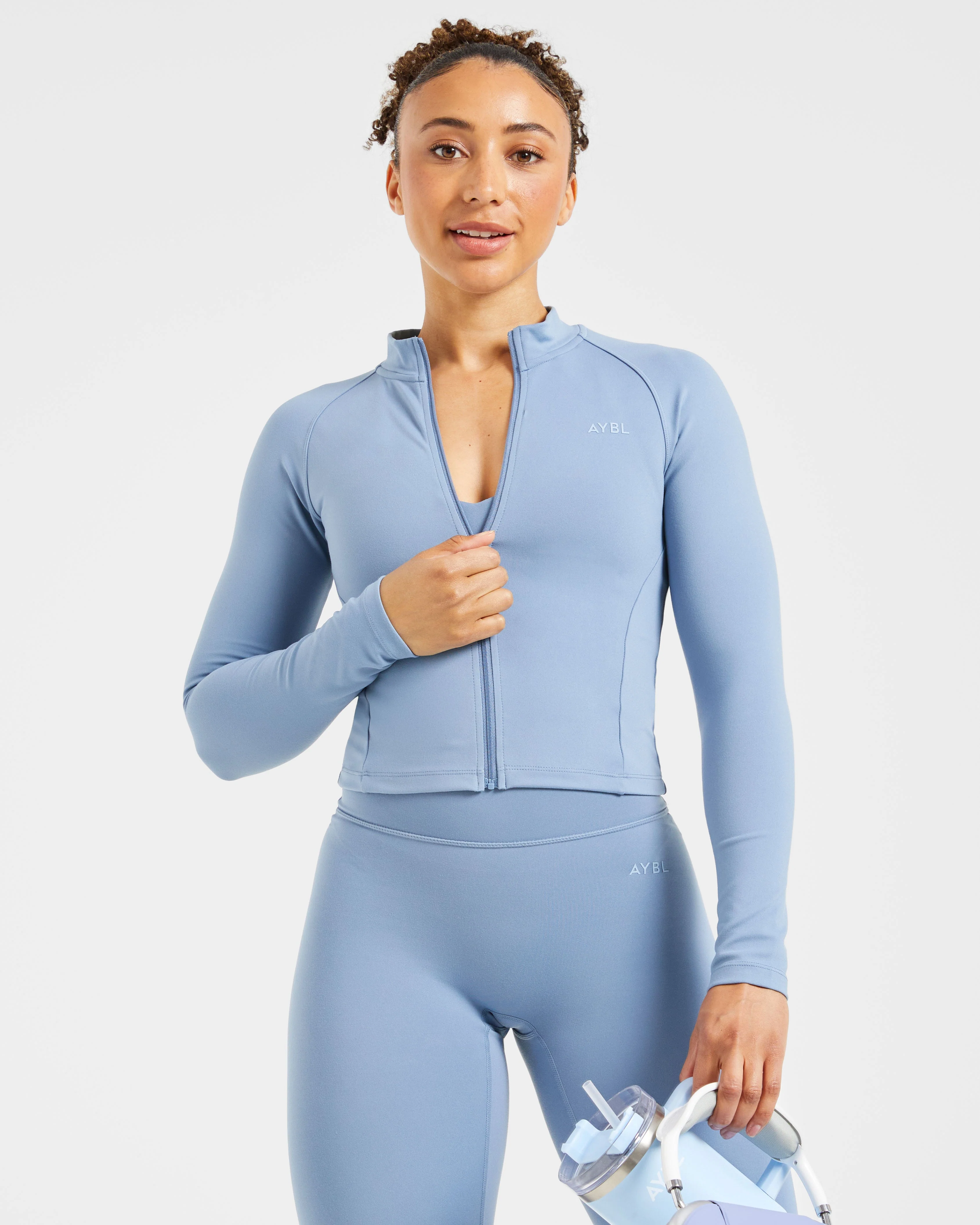 Staple Zip Jacket - Slate Blue - Image 7