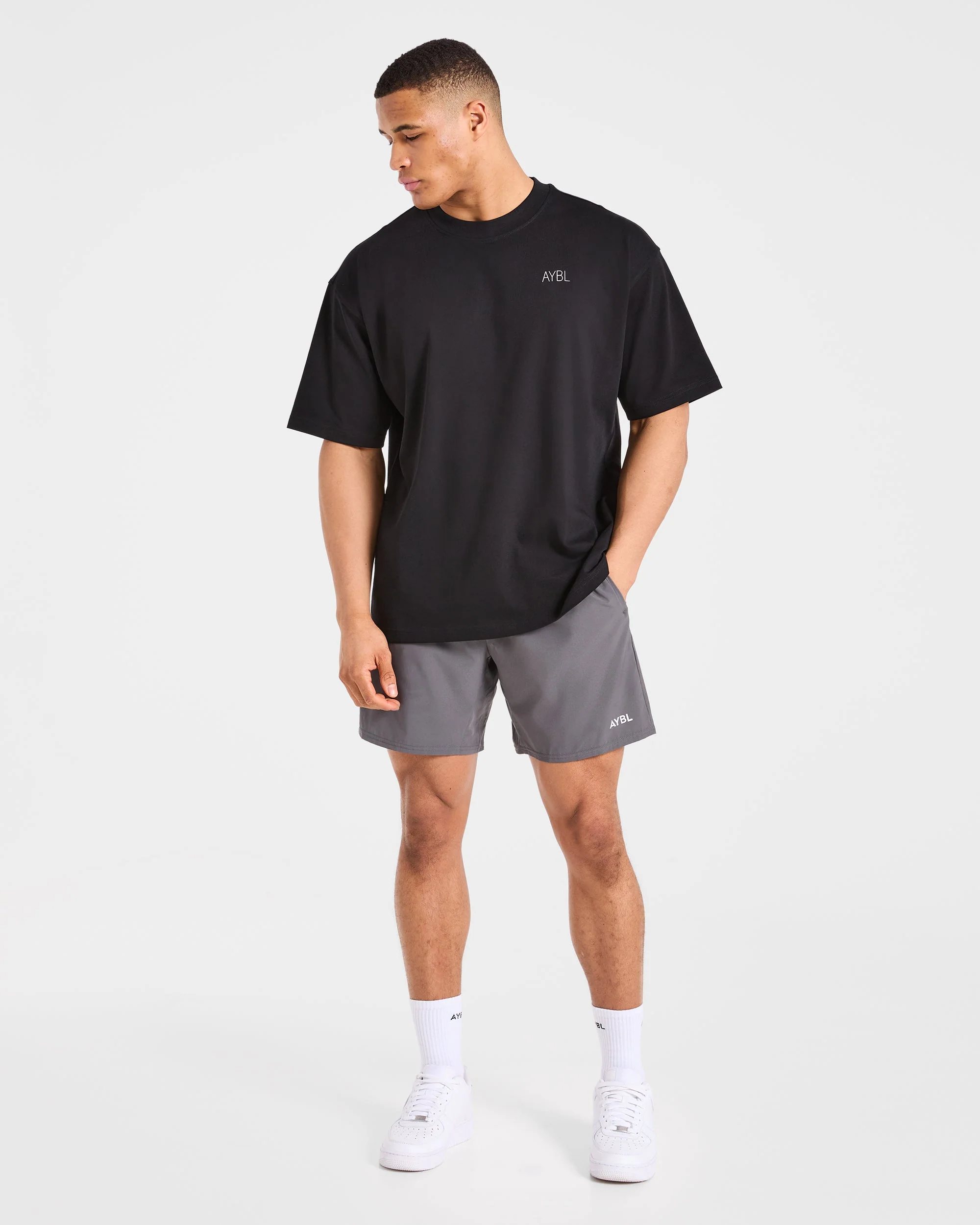 Training Dept. Illustration Oversized T Shirt - Black - Image 3