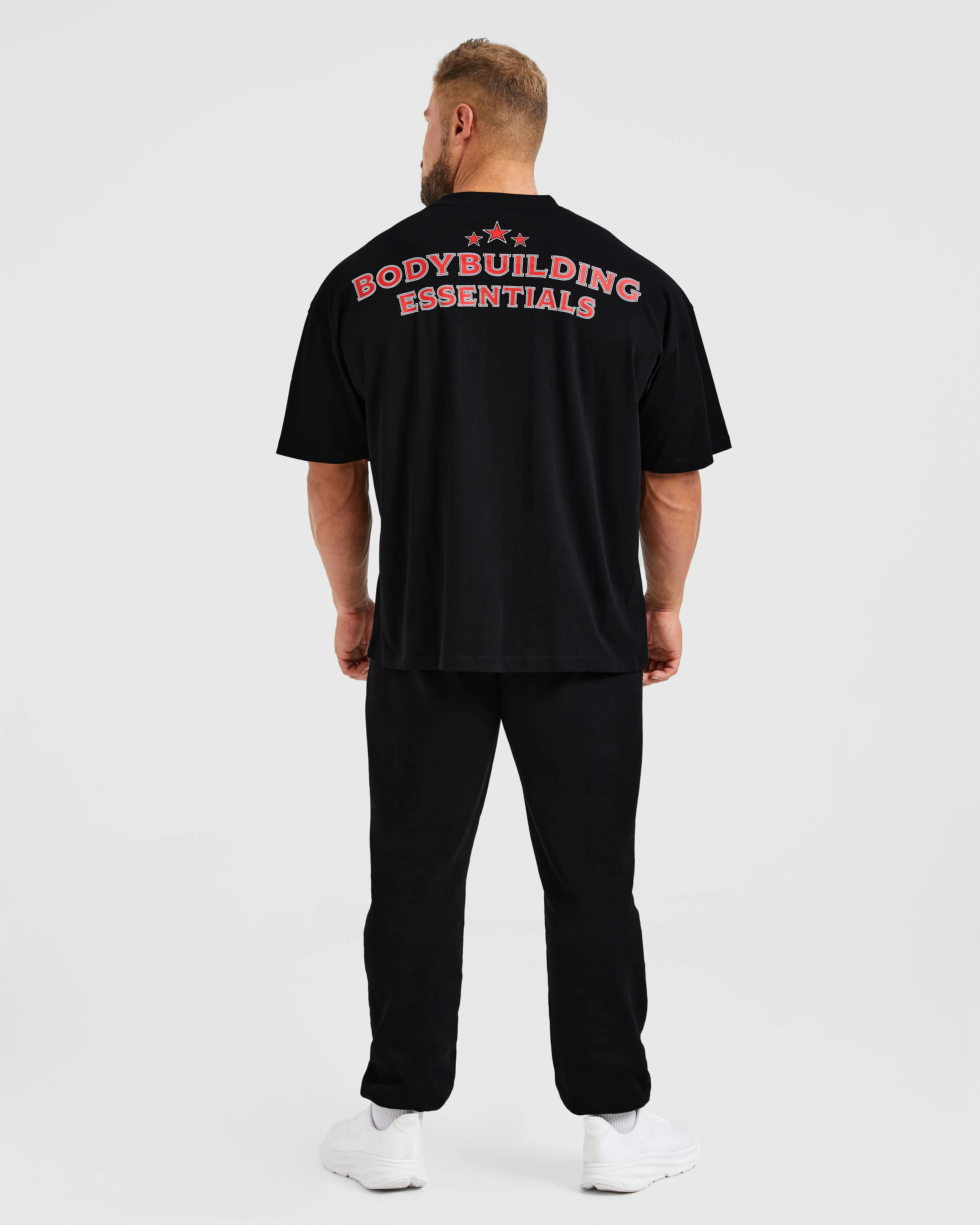 Wesley Vissers X Body Building Essentials Oversized T Shirt - Black/Red - Image 4
