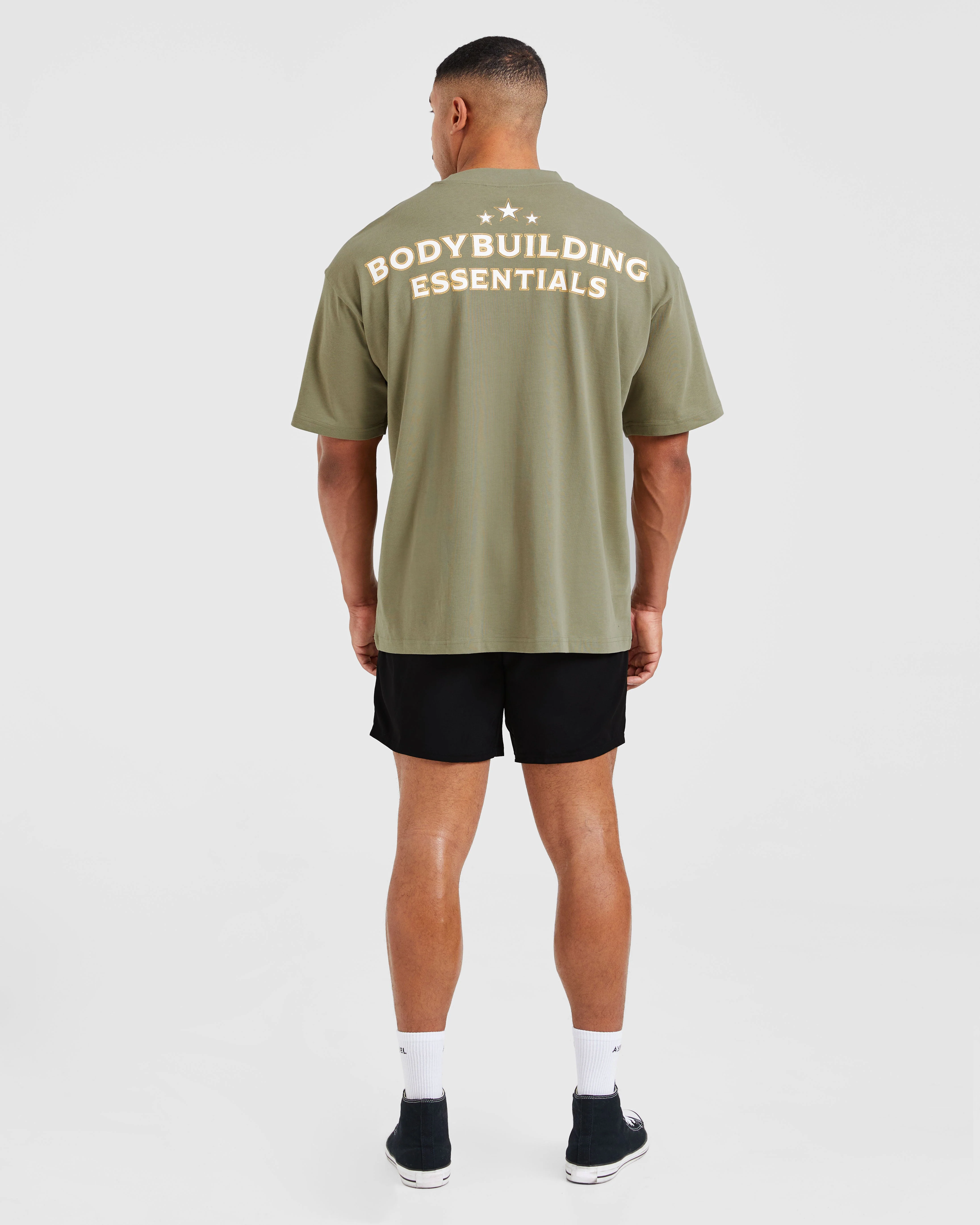 Wesley Vissers X Body Building Essentials Oversized T Shirt - Desert Green - Image 4