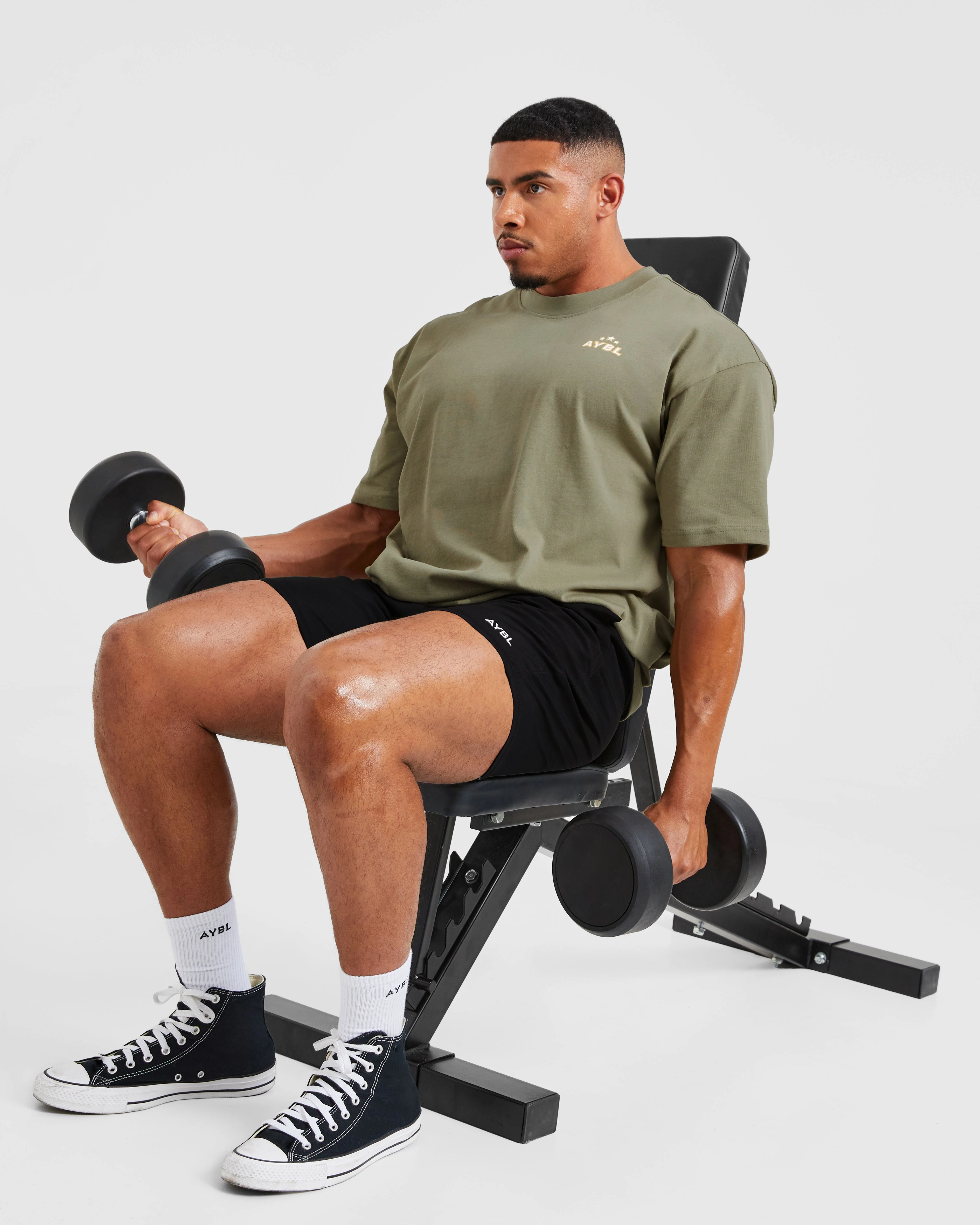 Wesley Vissers X Body Building Essentials Oversized T Shirt - Desert Green - Image 7